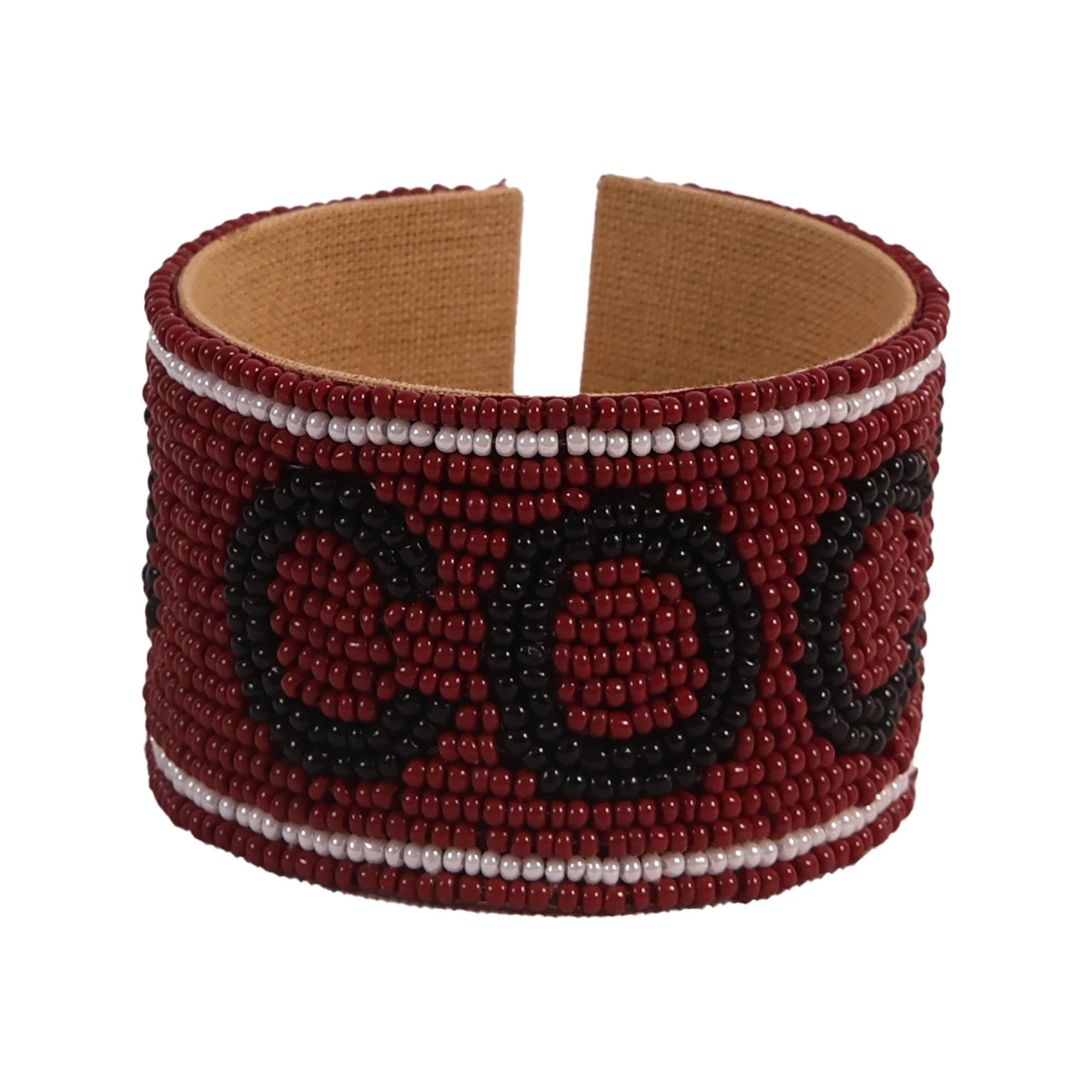 South Carolina Gamecocks Beaded Cuff in Garnet and Black by Desden - Image 3
