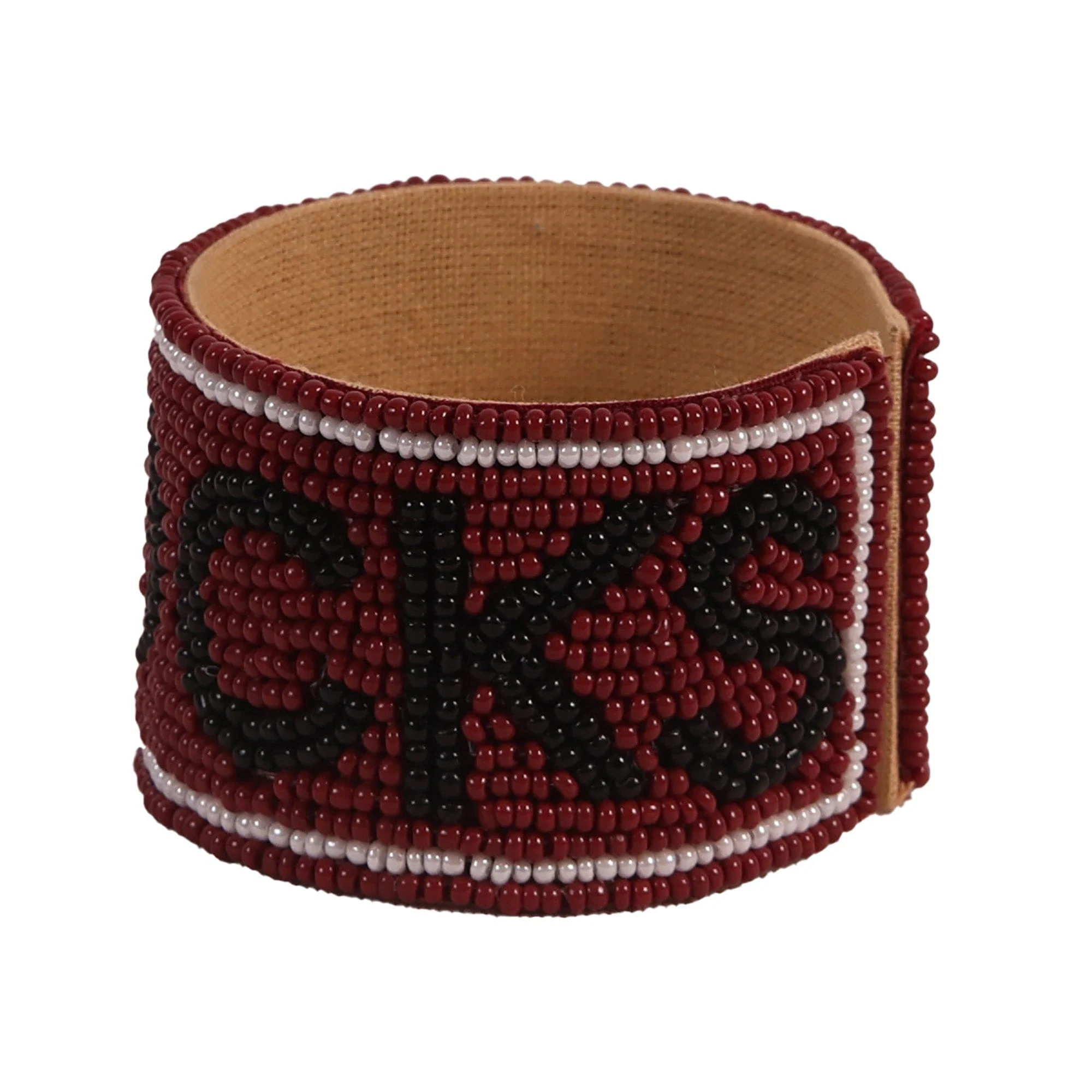 South Carolina Gamecocks Beaded Cuff in Garnet and Black by Desden - Image 4