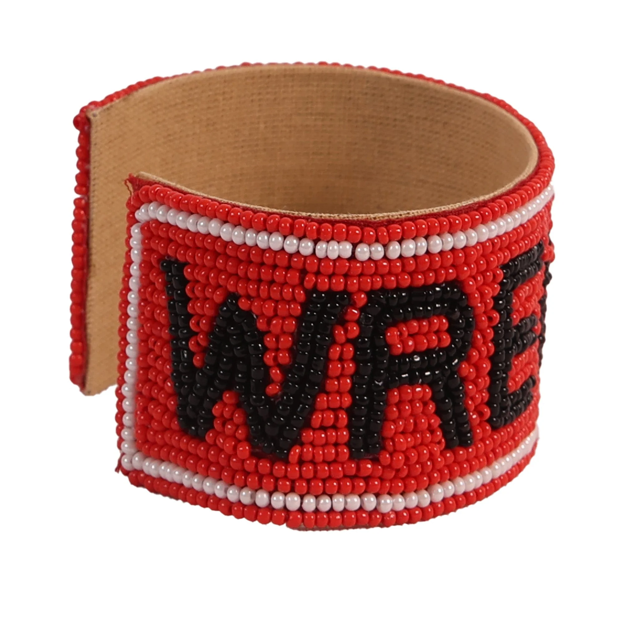 Texas Tech Wreck 'Em Beaded Cuff in Red and Black by Desden - Image 2
