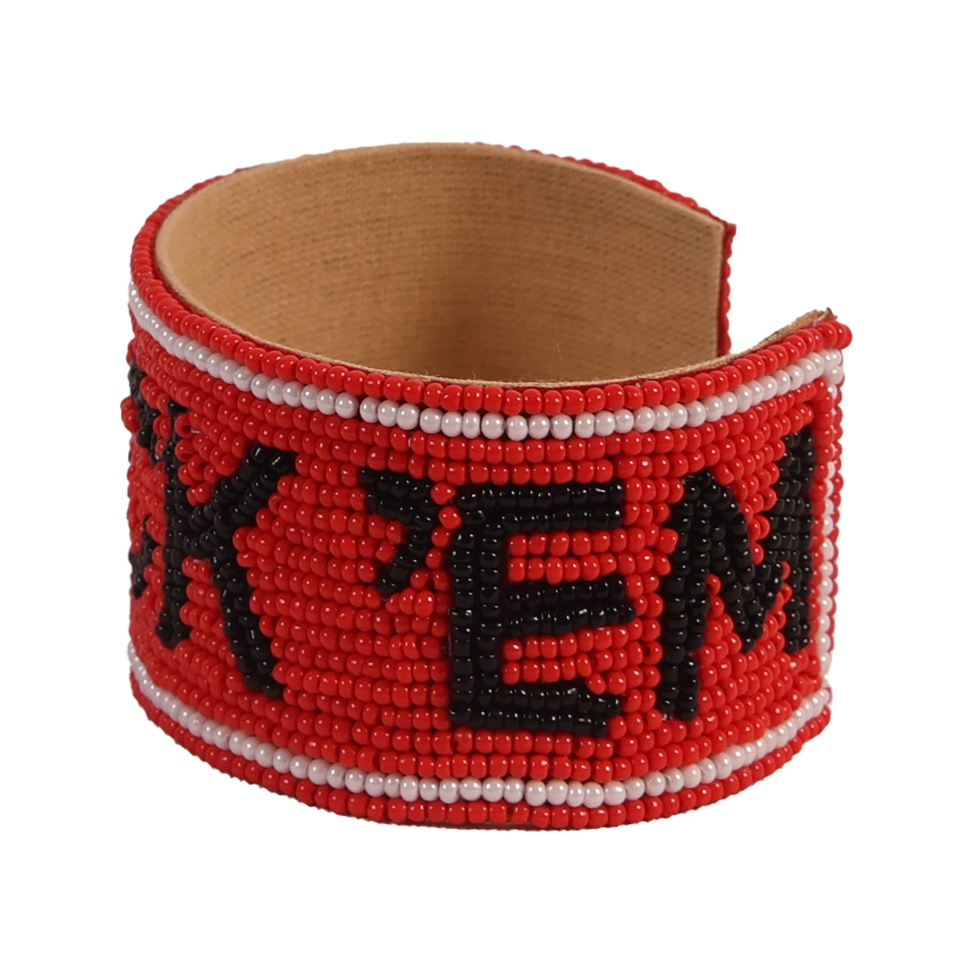 Texas Tech Wreck 'Em Beaded Cuff in Red and Black by Desden - Image 4