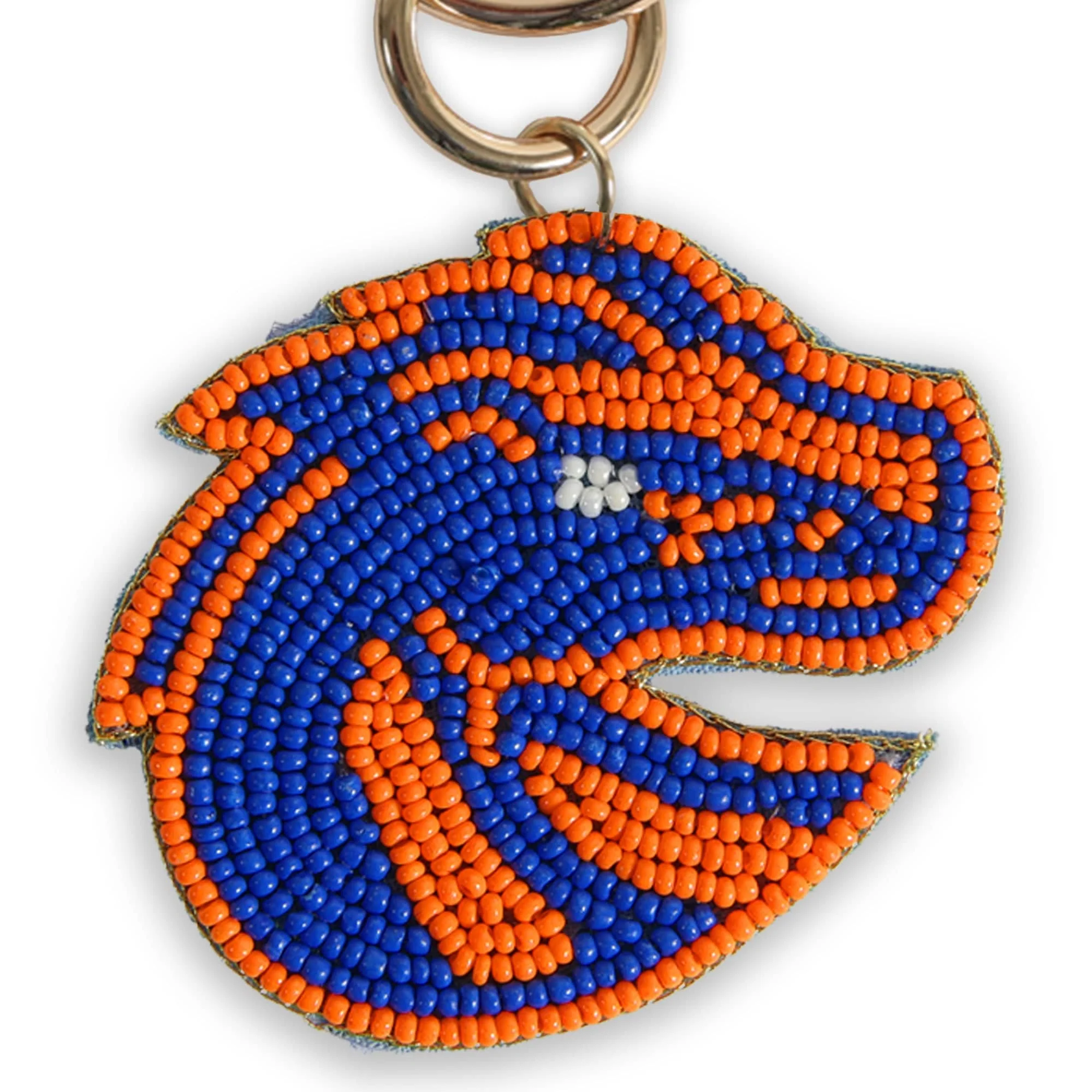 Beaded Purse Charm – Boise State Broncos