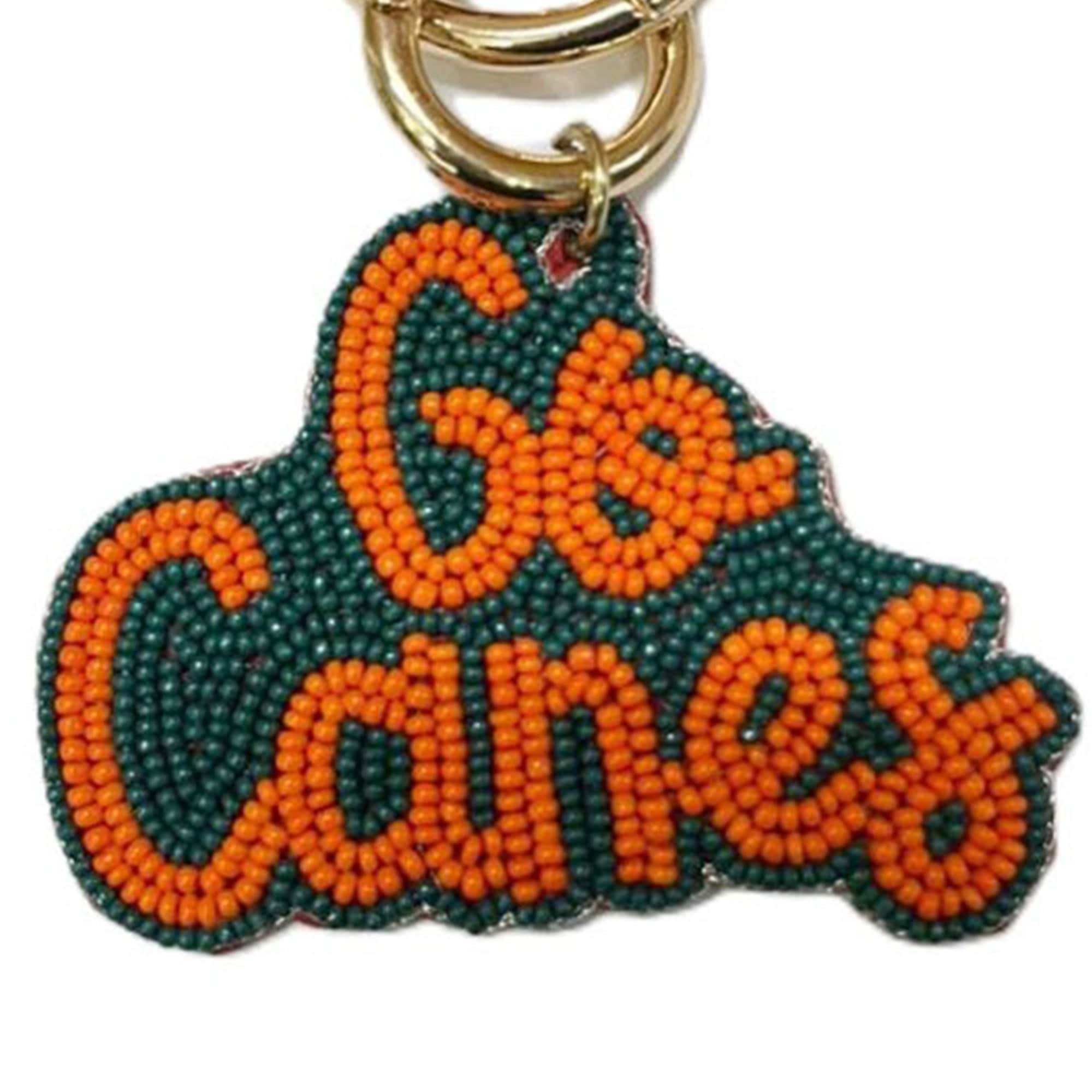 Beaded  Purse Charm – Miami Hurricanes