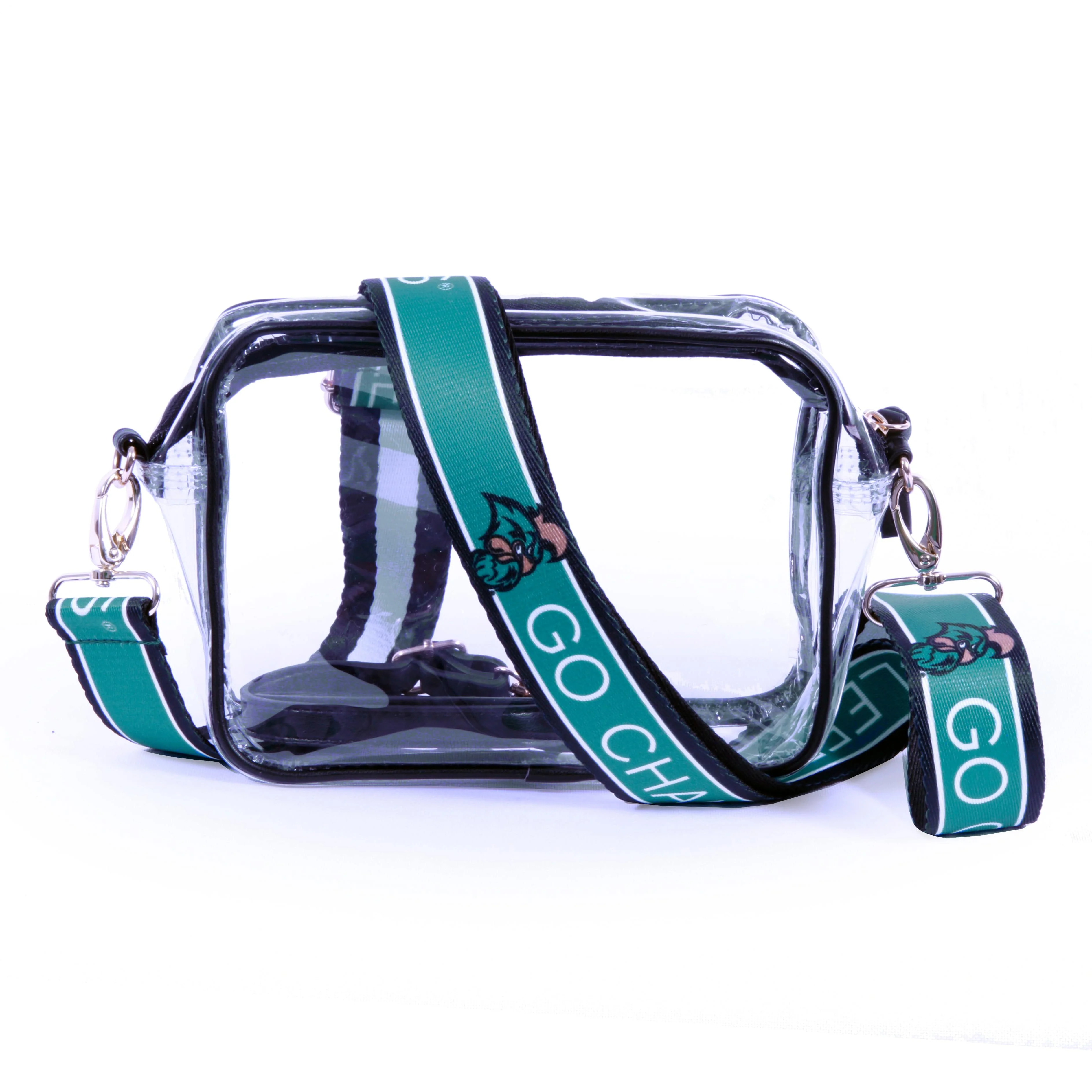 Bridget Clear Purse with Patterned Shoulder Straps - Coastal Carolina University