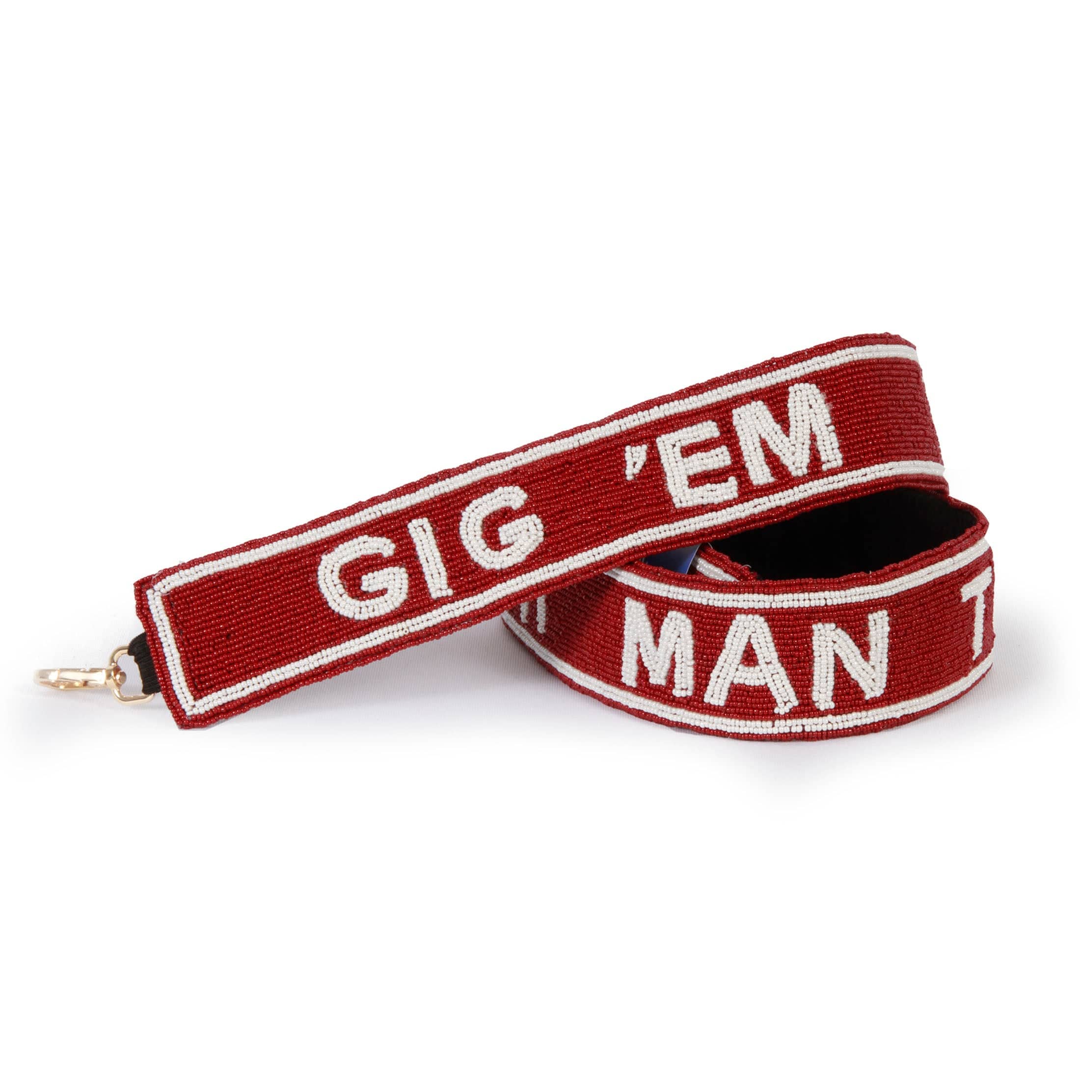 Texas A&M Aggies Beaded Purse Strap in Maroon and White by Desden