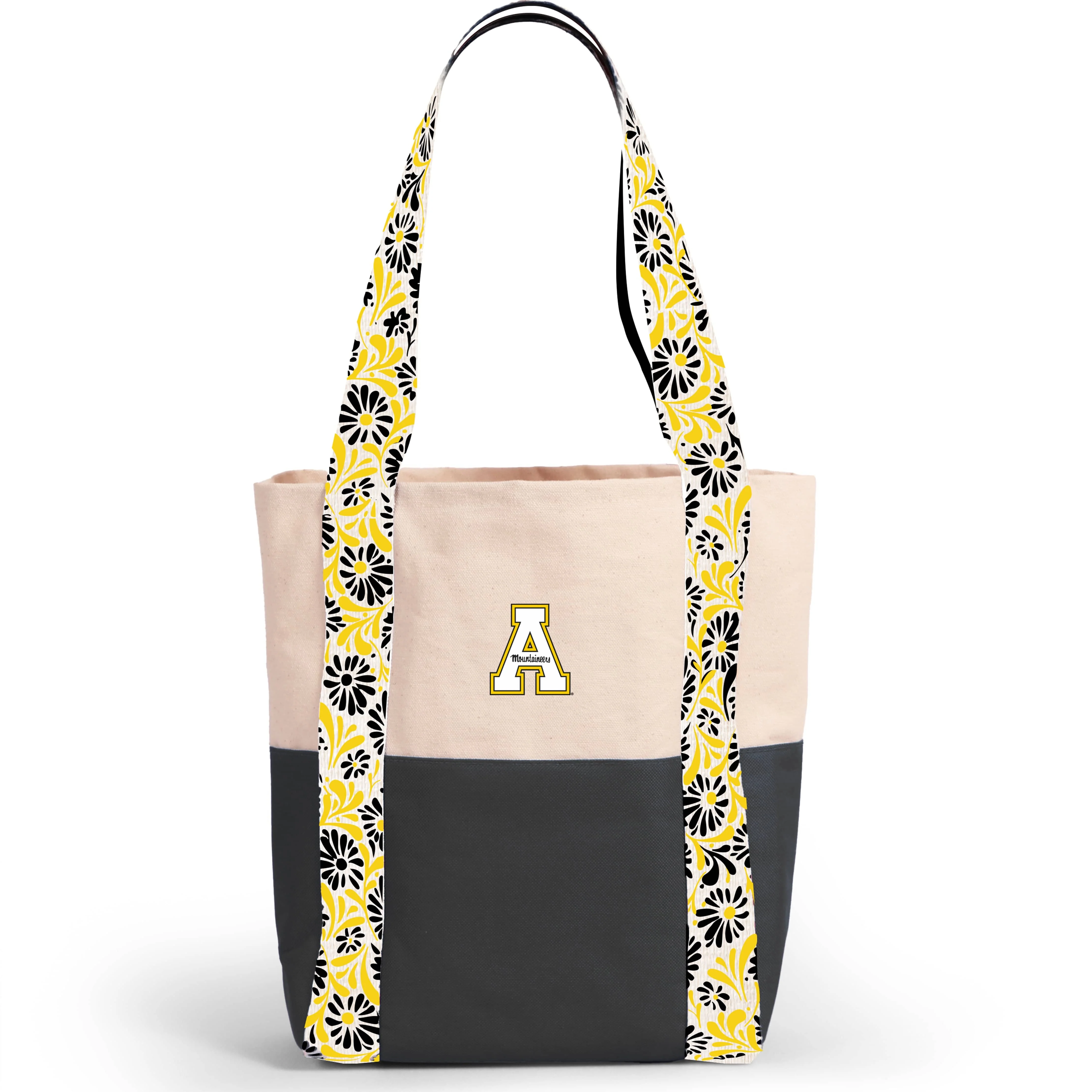 Canvas Mini Tote with Floral Straps – Appalachian State Mountaineers