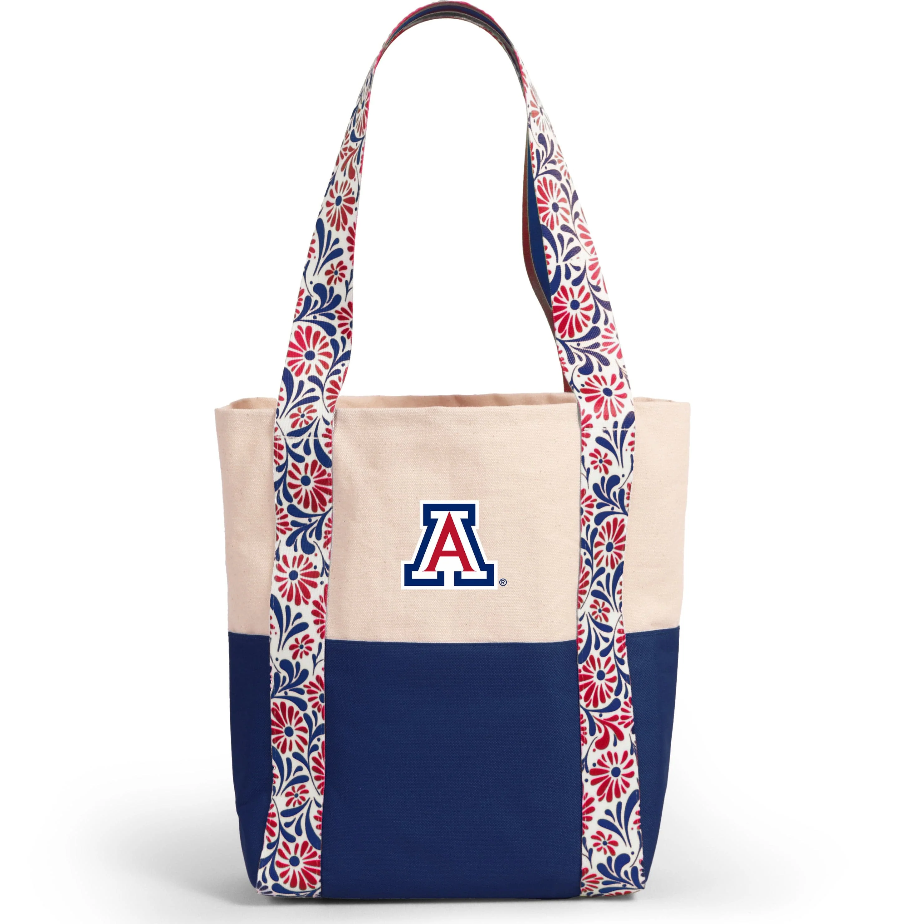 Canvas Mini Tote with Floral Straps – Arizona Wildcats