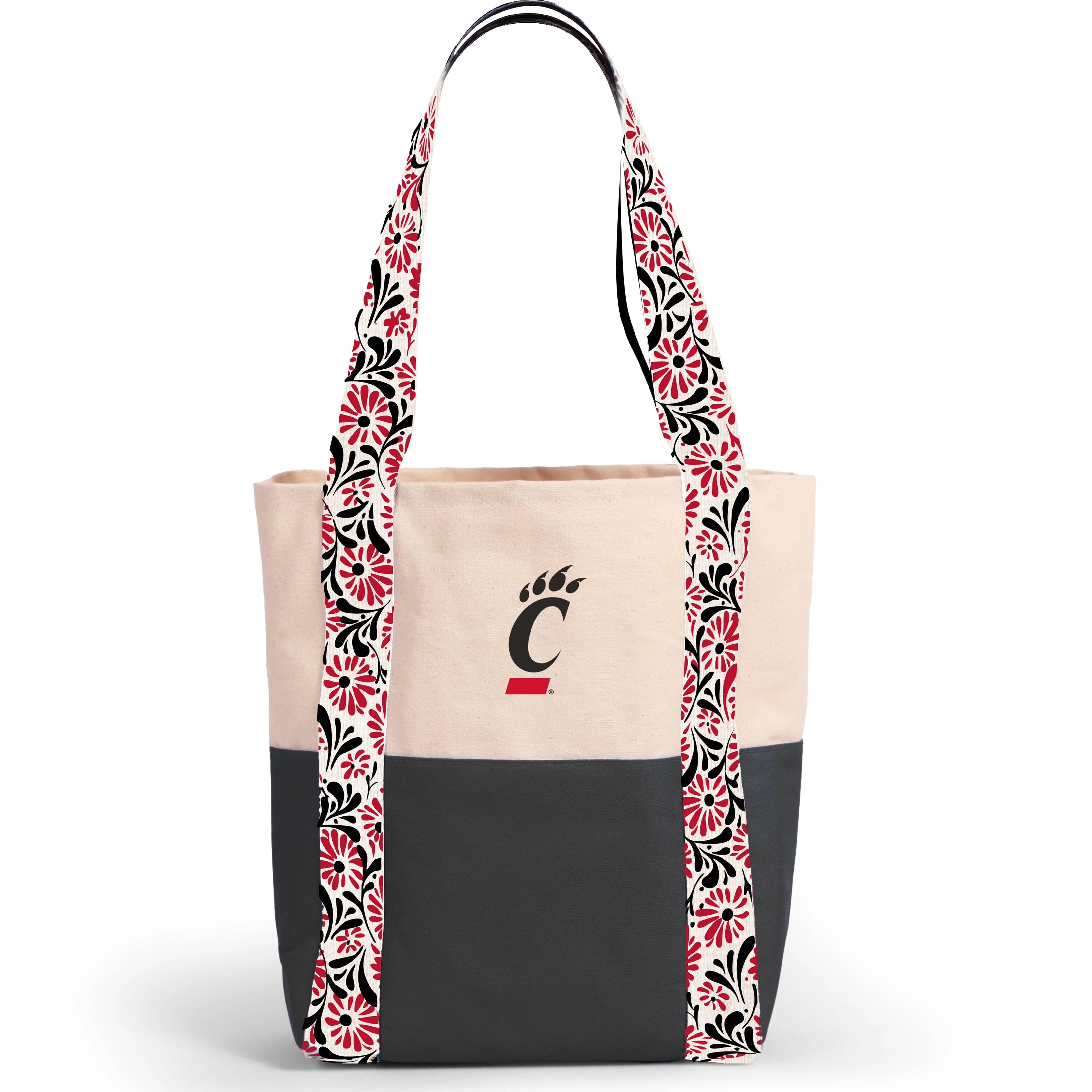 Canvas Mini Tote with Floral Straps – Cincinnati Bearcats