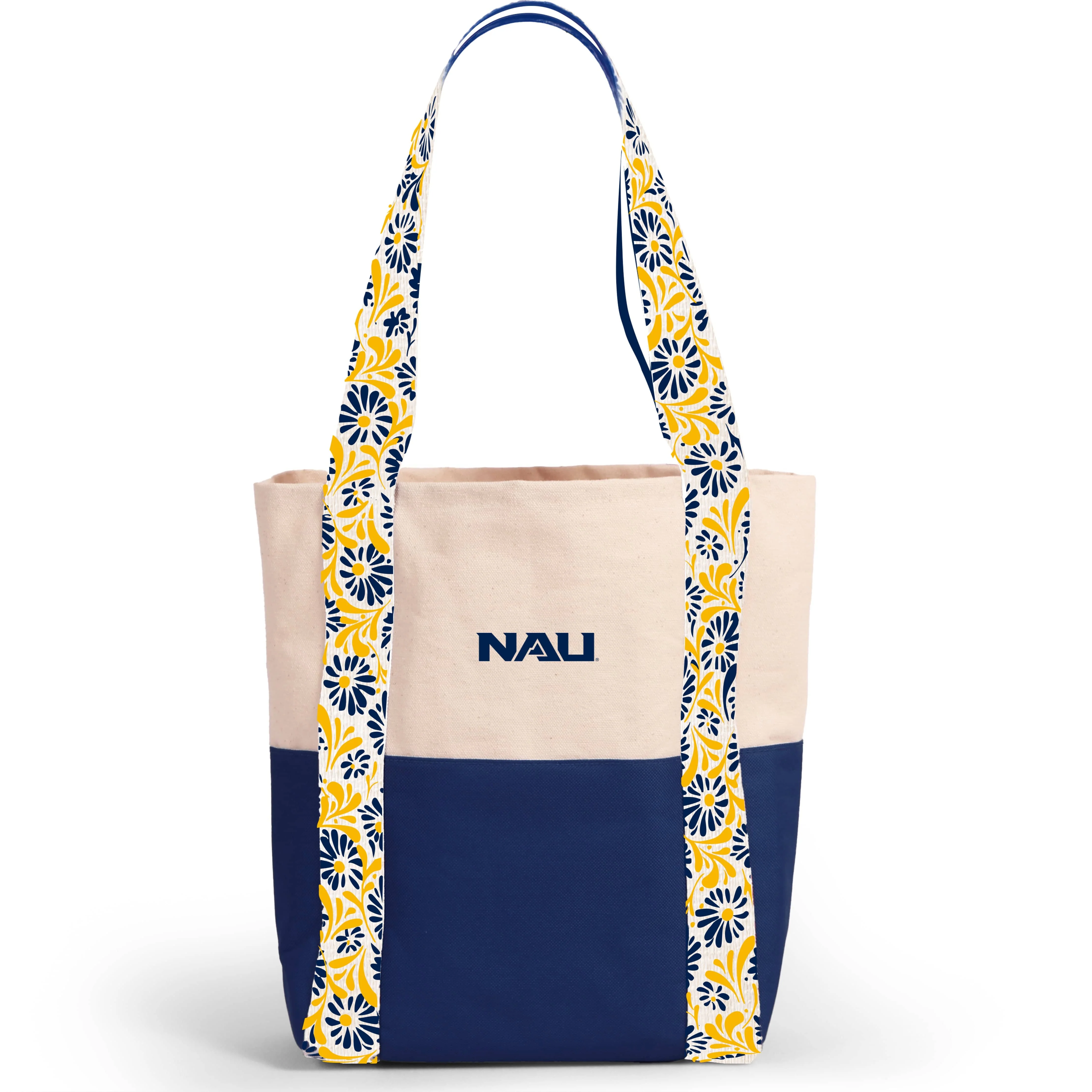 Canvas Mini Tote with Floral Straps – Northern Arizona Lumberjacks