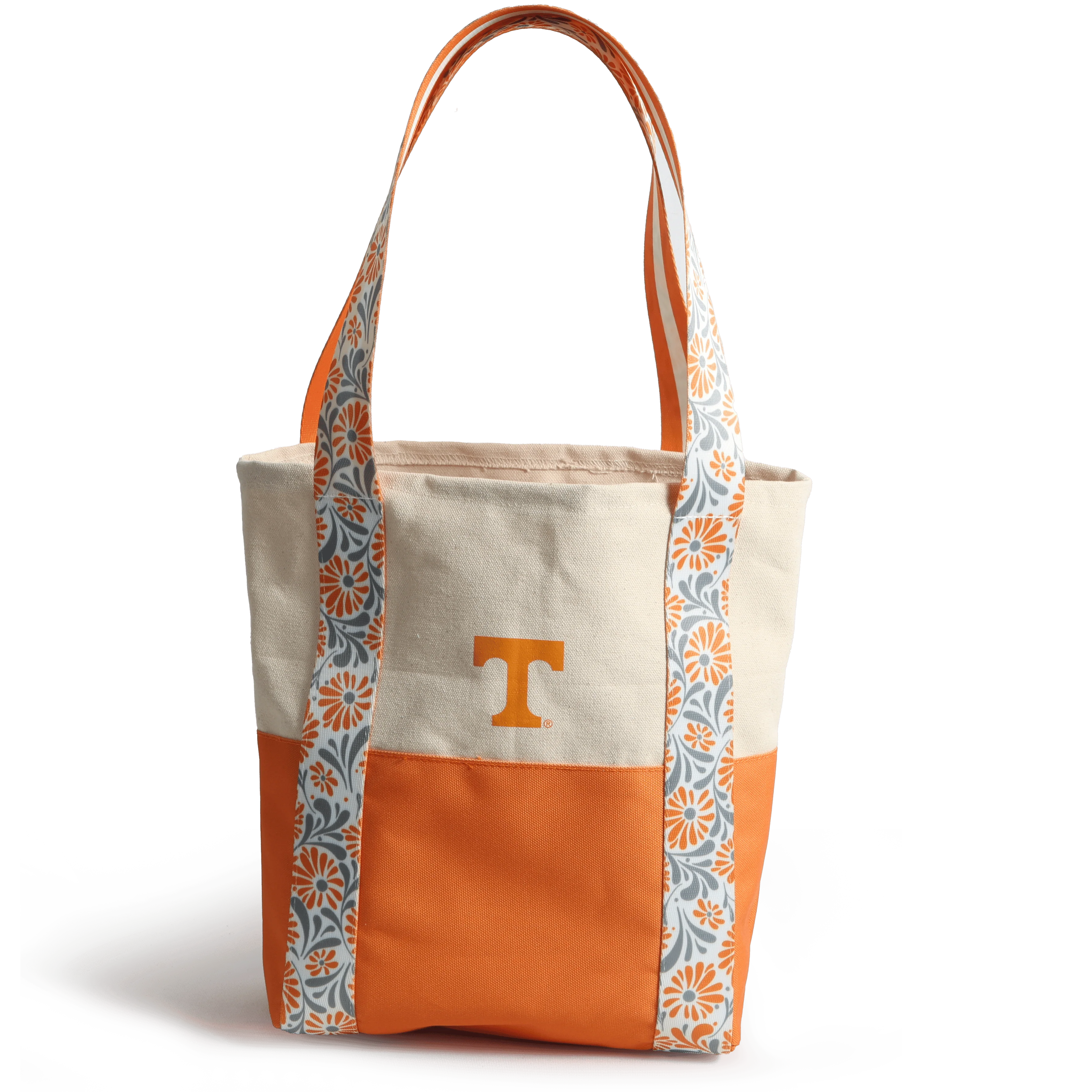 Canvas Mini Tote with Floral Straps – Tennessee Volunteers