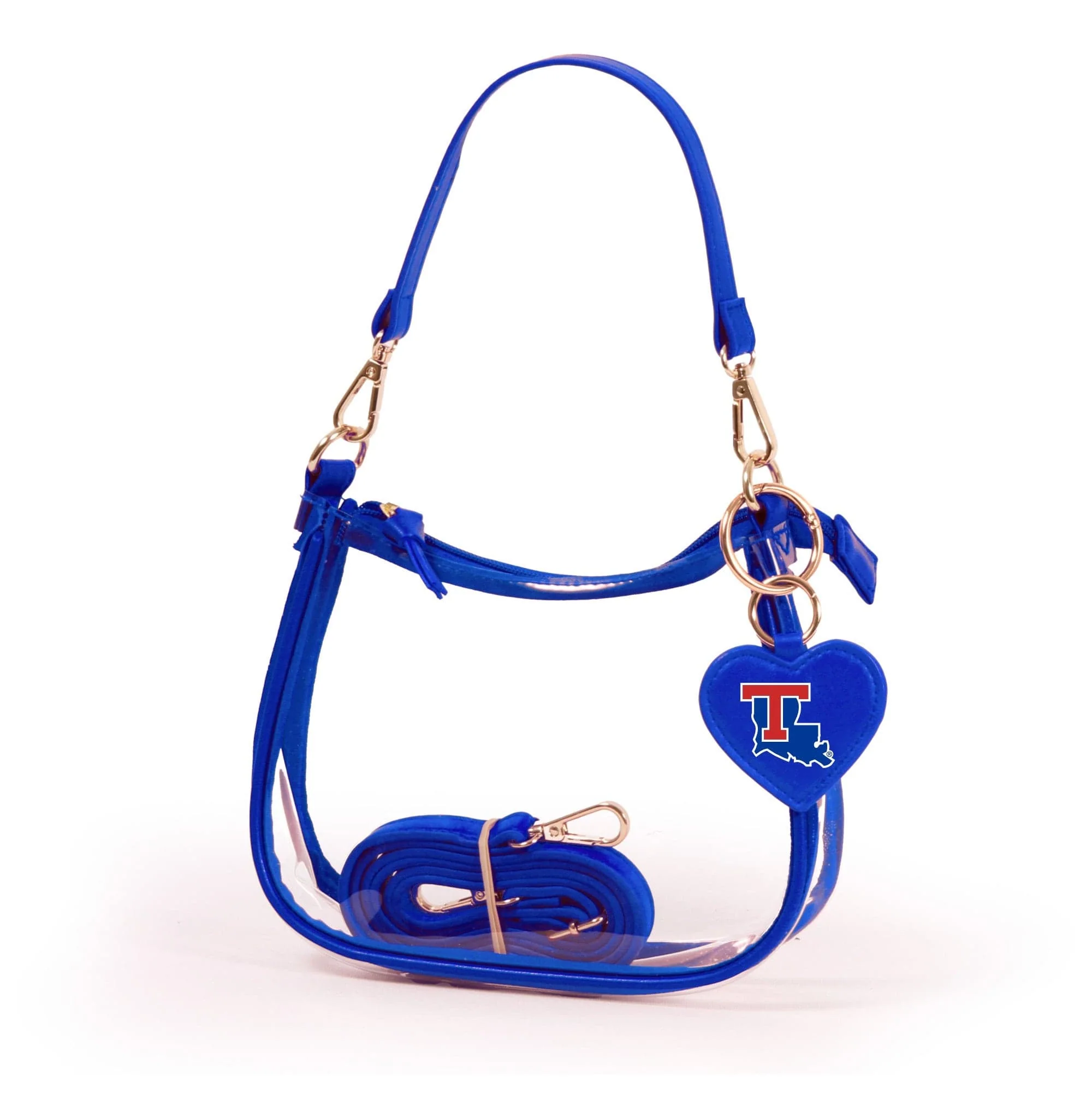 Louisiana Tech Bulldogs Clear Clara Purse with Heart Charm