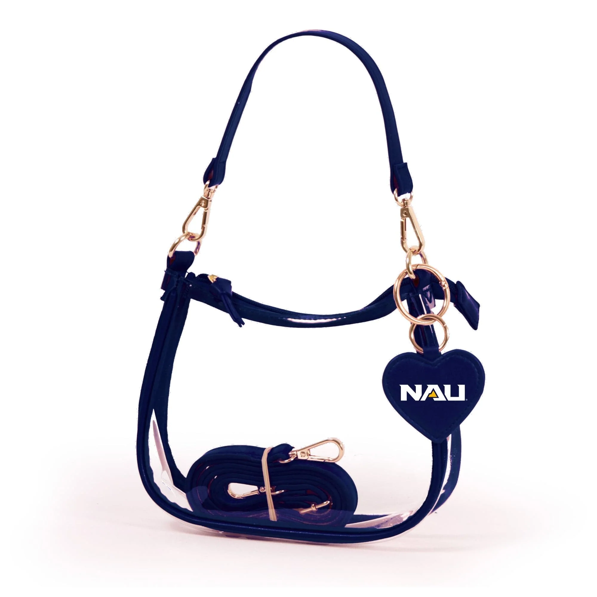 Northern Arizona Lumberjacks Clear Clara Purse with Heart Charm