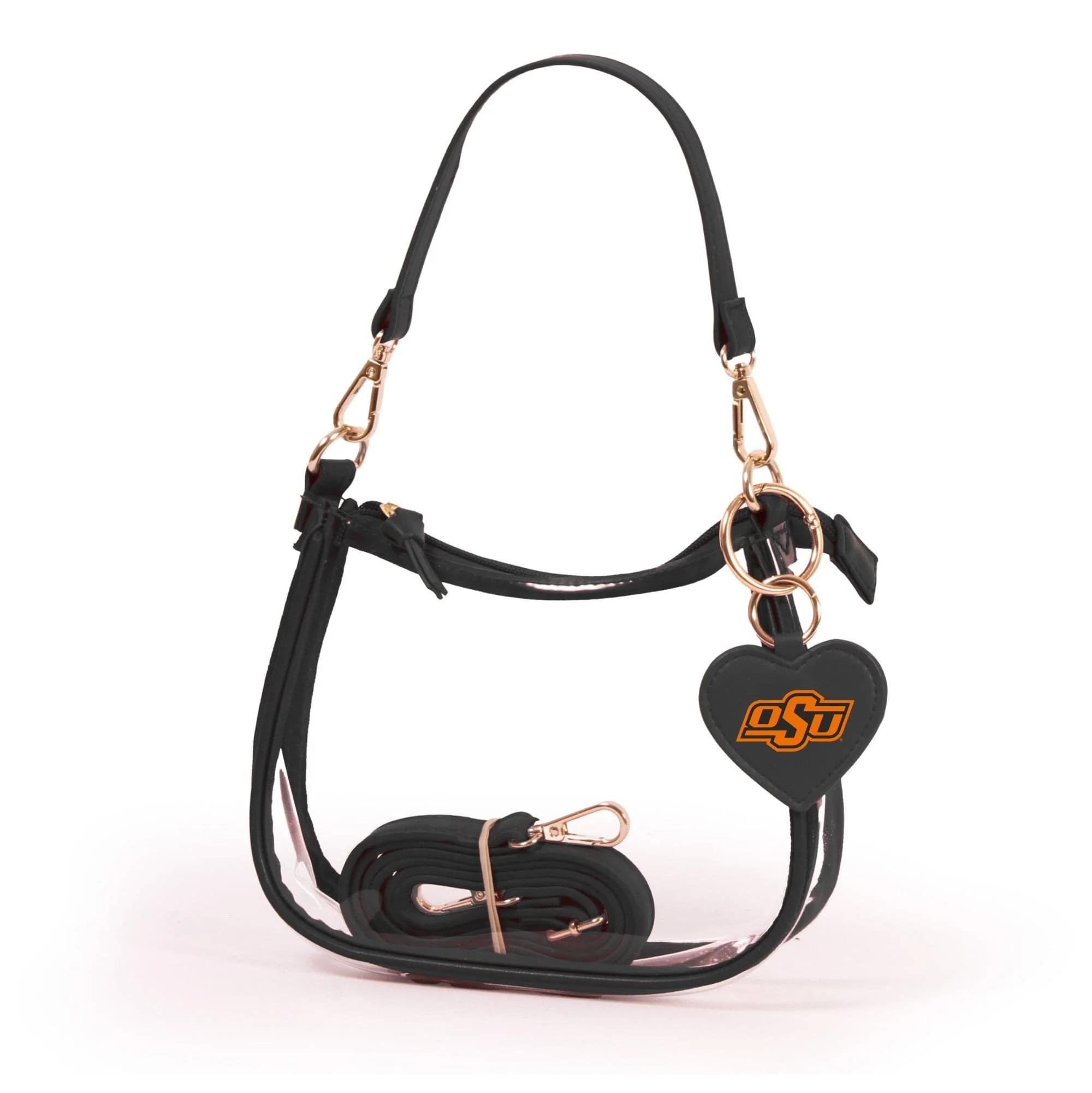 OSU Cowboys Clear Clara Purse with Heart Charm