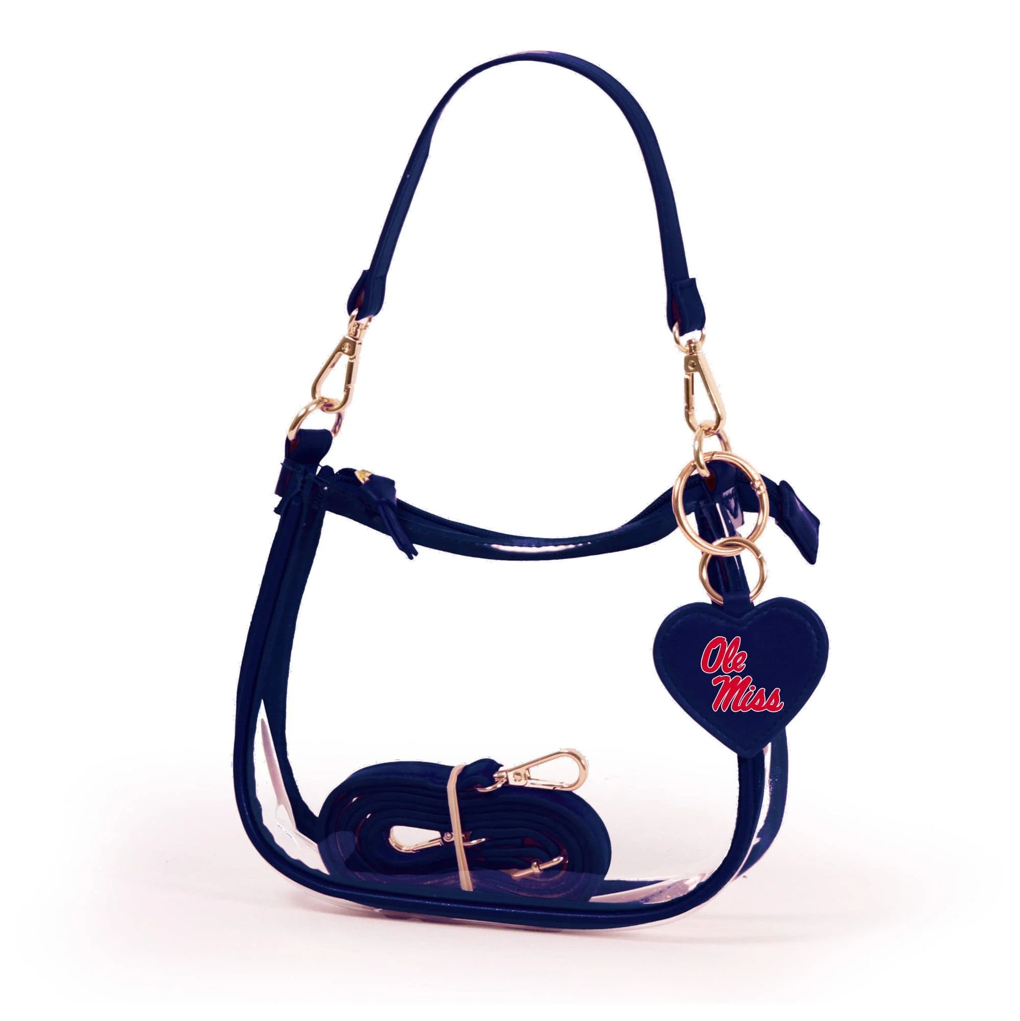Ole Miss Rebels Clear Clara Purse with Heart Charm