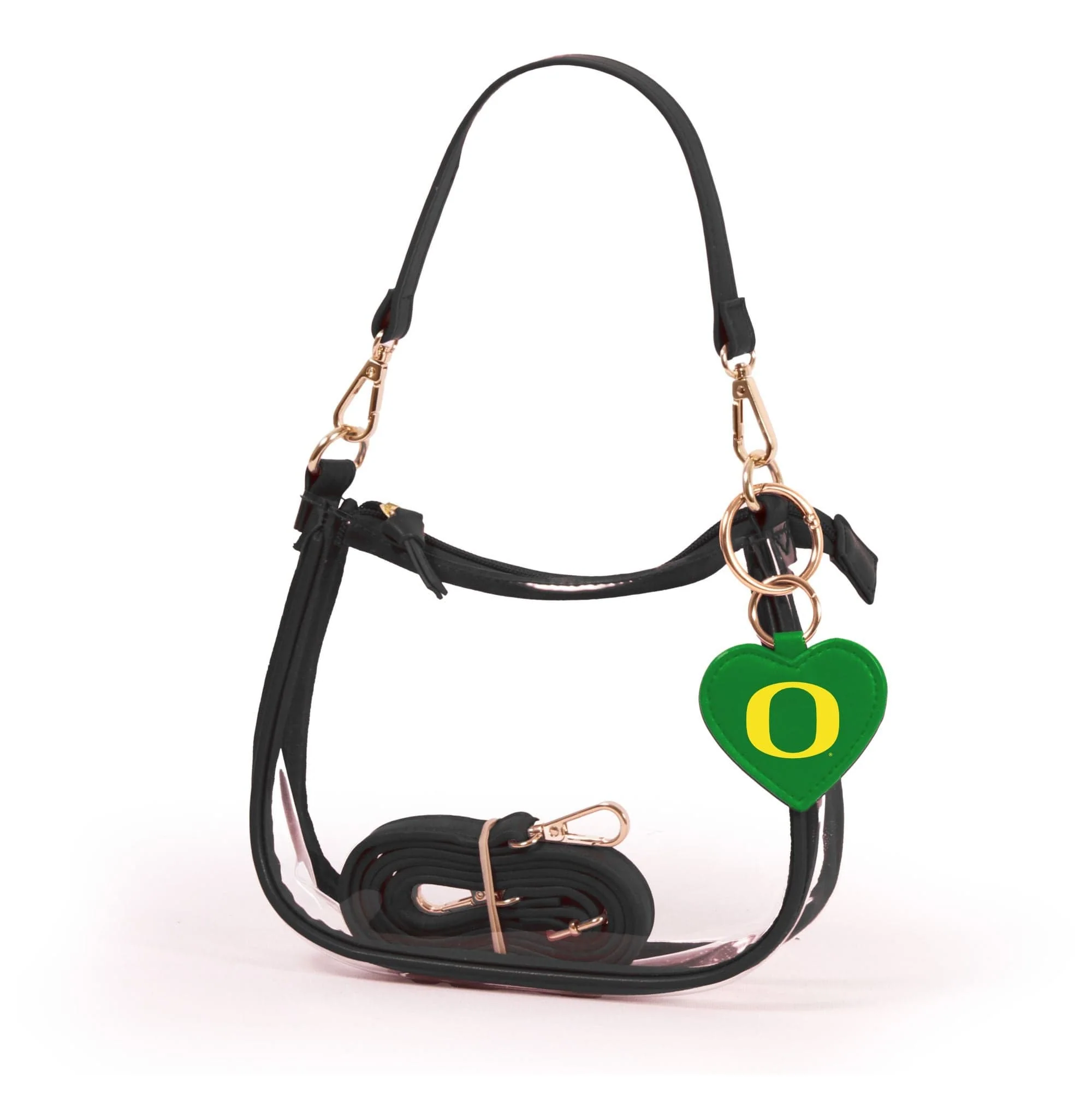 Oregon Ducks Clear Clara Purse with Heart Charm
