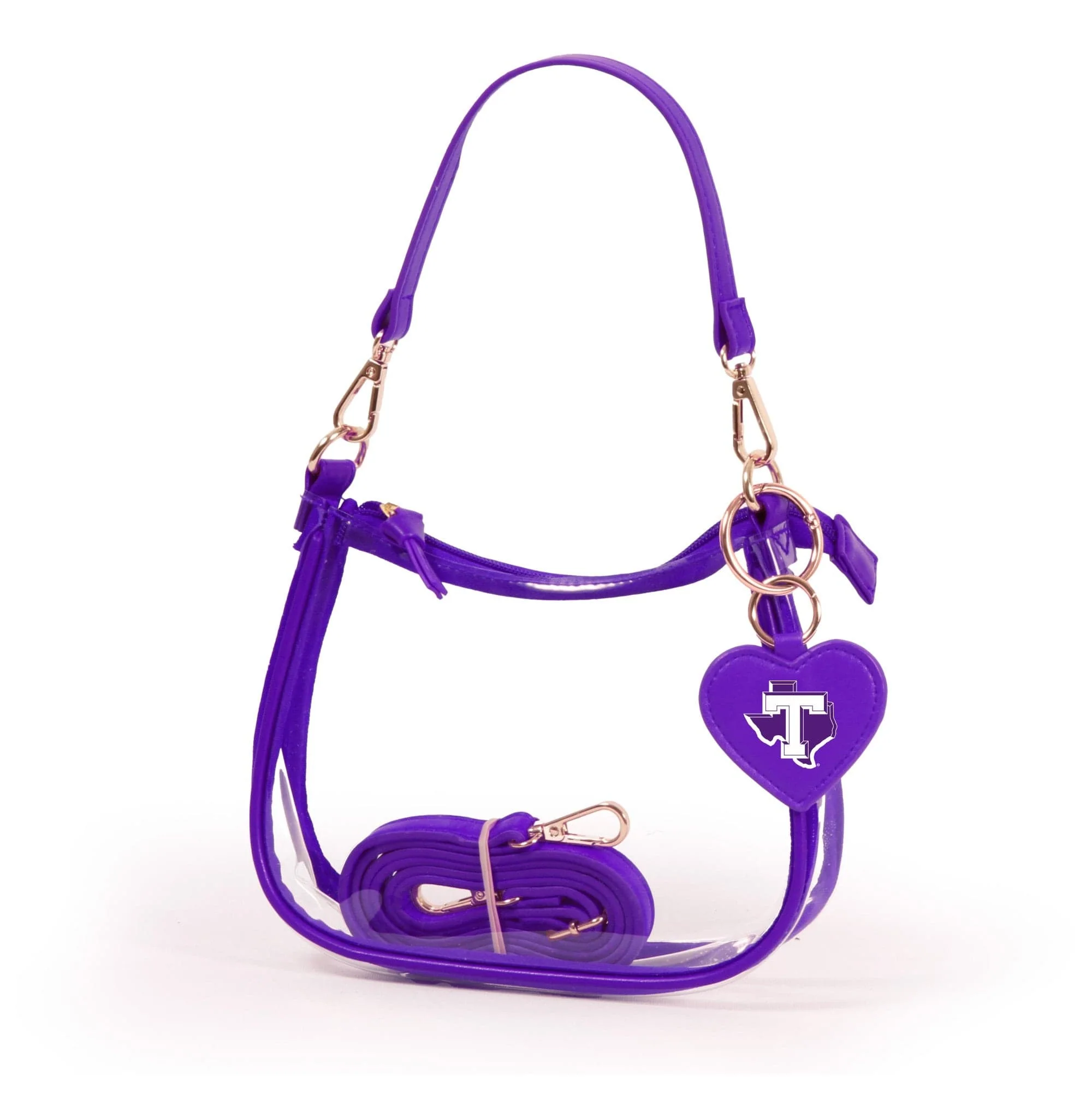 Tarleton State Texans Clear Clara Purse with Heart Charm