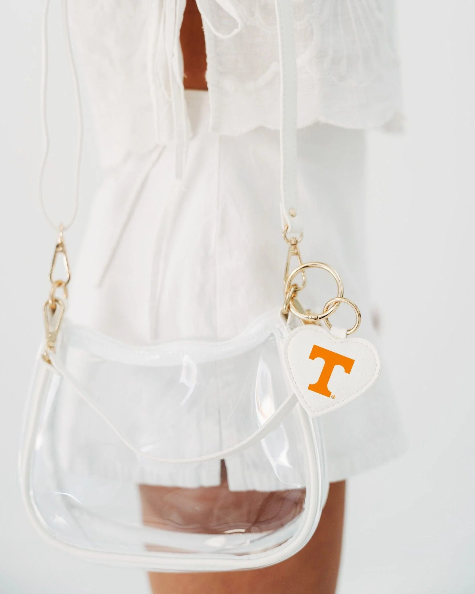 Tennessee Volunteers Clear Clara Purse with Heart Charm - Image 2