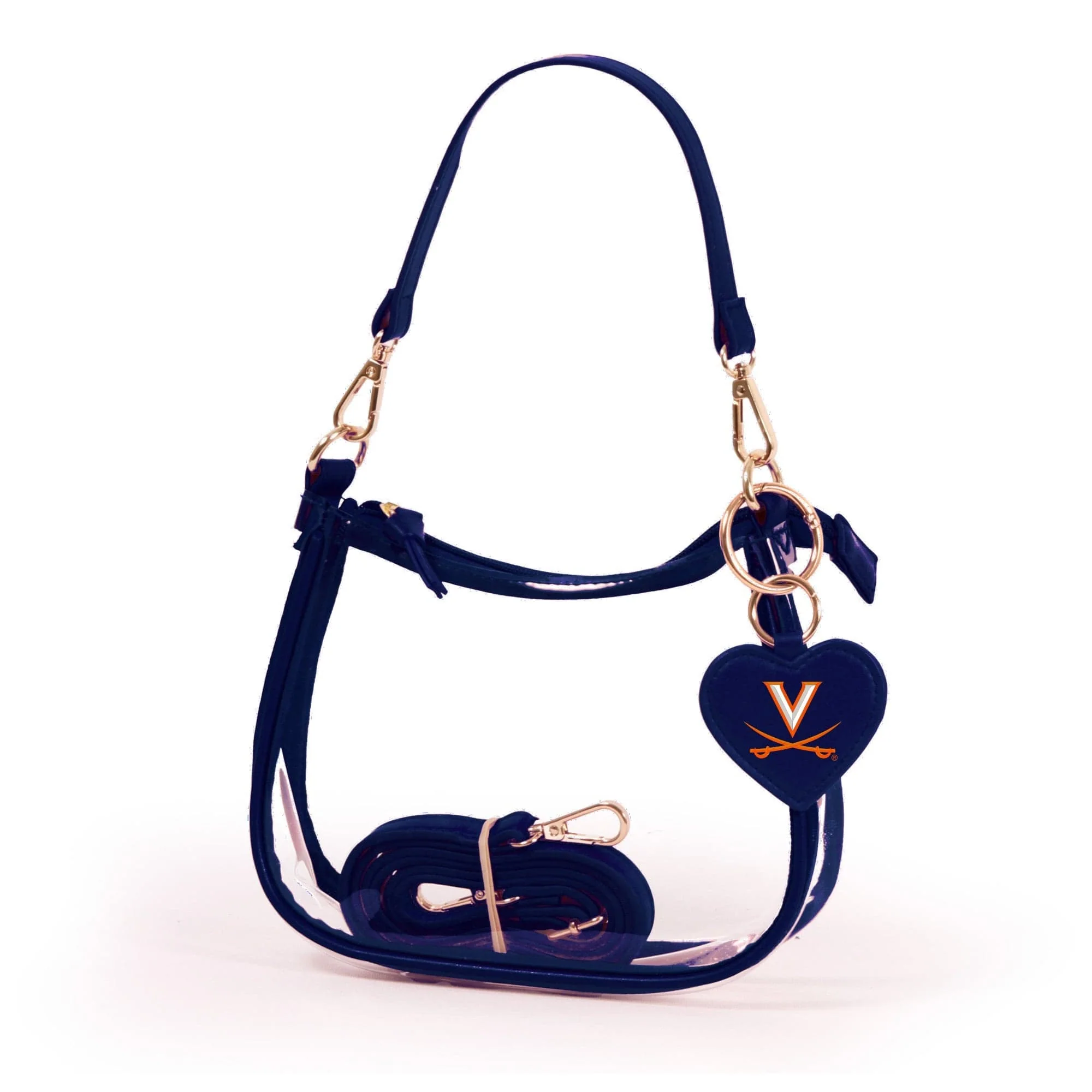 Virginia Cavaliers Clear Clara Purse with Heart Charm