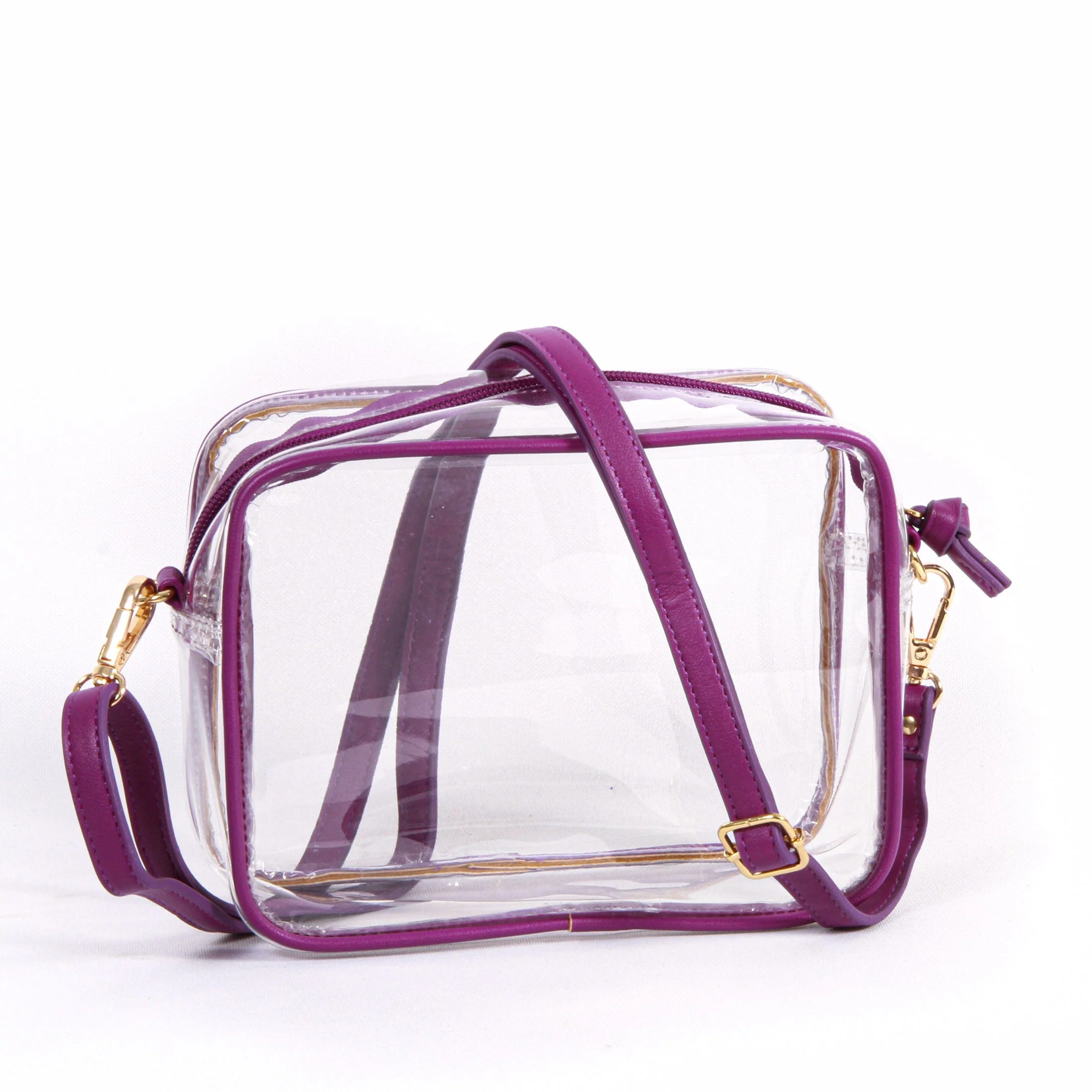 Bridget Clear Purse with Patterned Shoulder Straps - LSU - Image 2