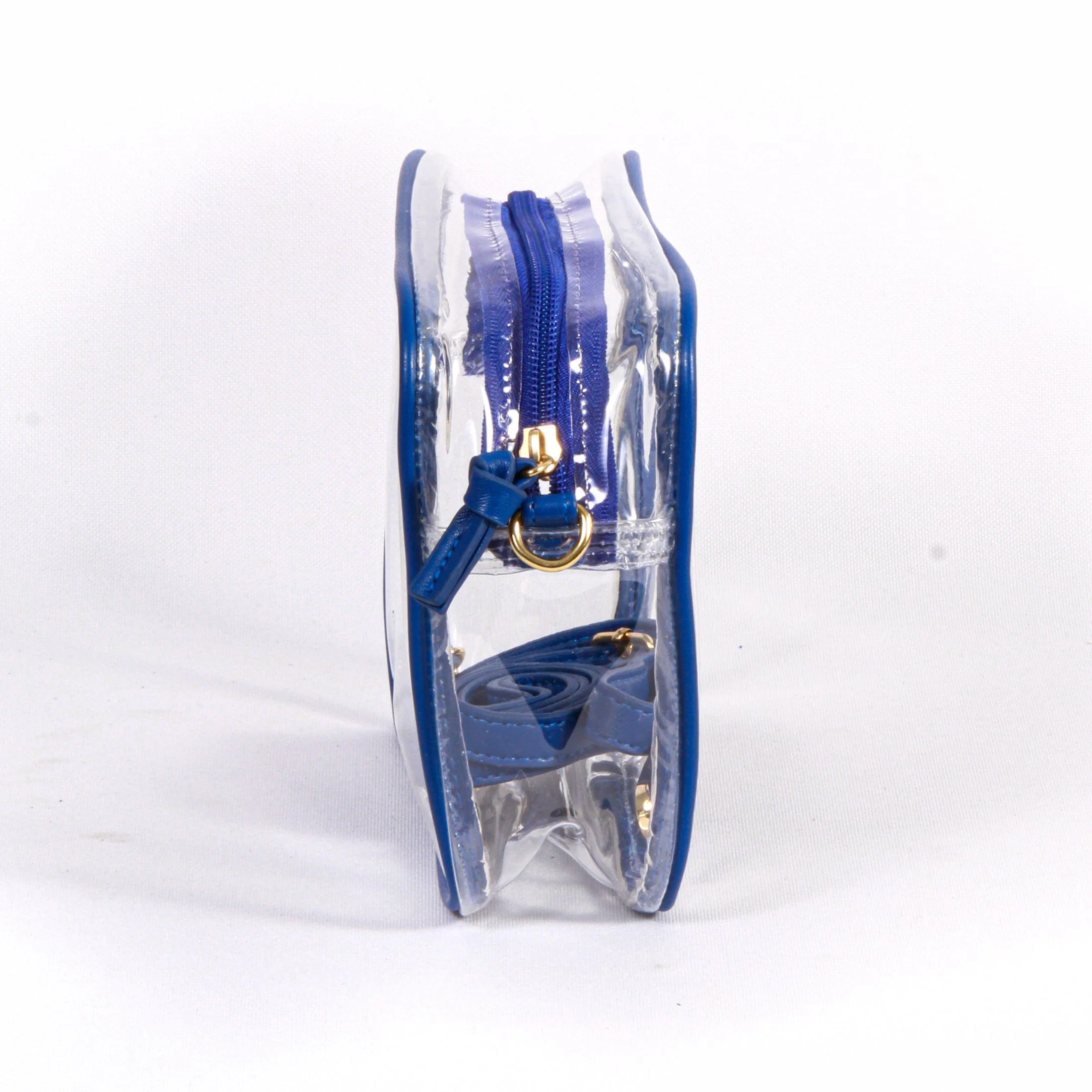 Bridget Clear Purse with Patterned Shoulder Straps - Memphis - Image 4