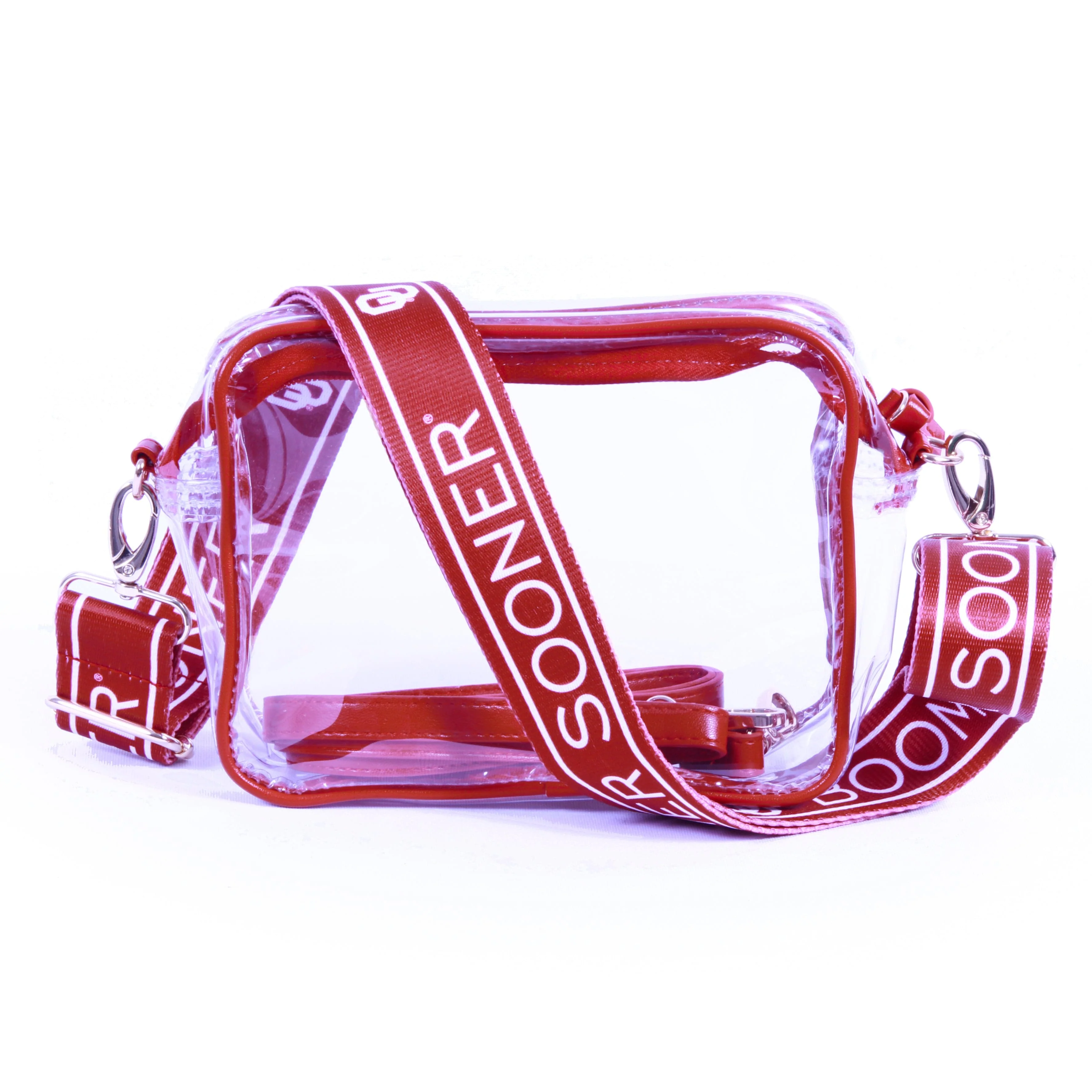 Bridget Clear Purse with Patterned Shoulder Straps - Oklahoma