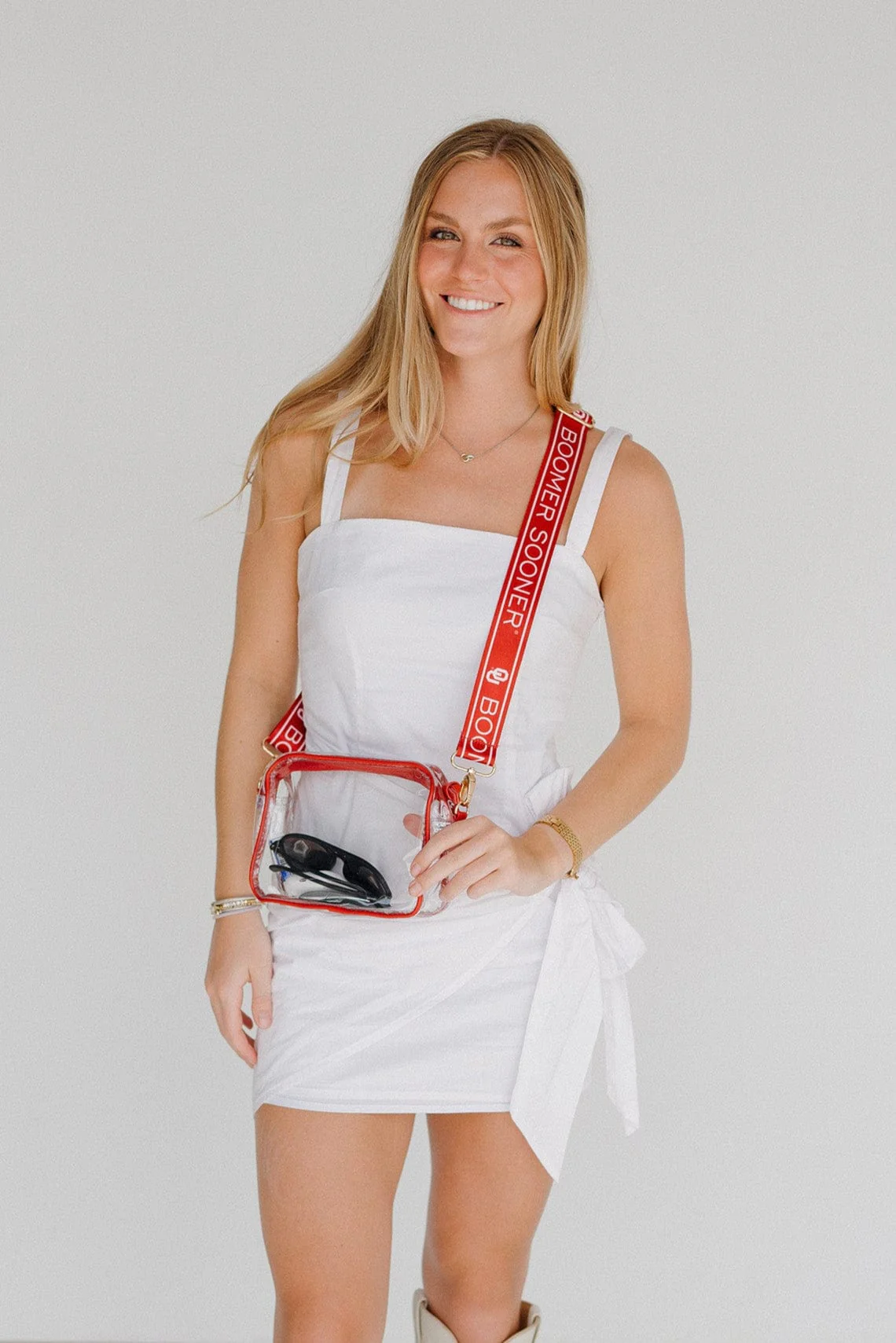Bridget Clear Purse with Patterned Shoulder Straps - Oklahoma - Image 6
