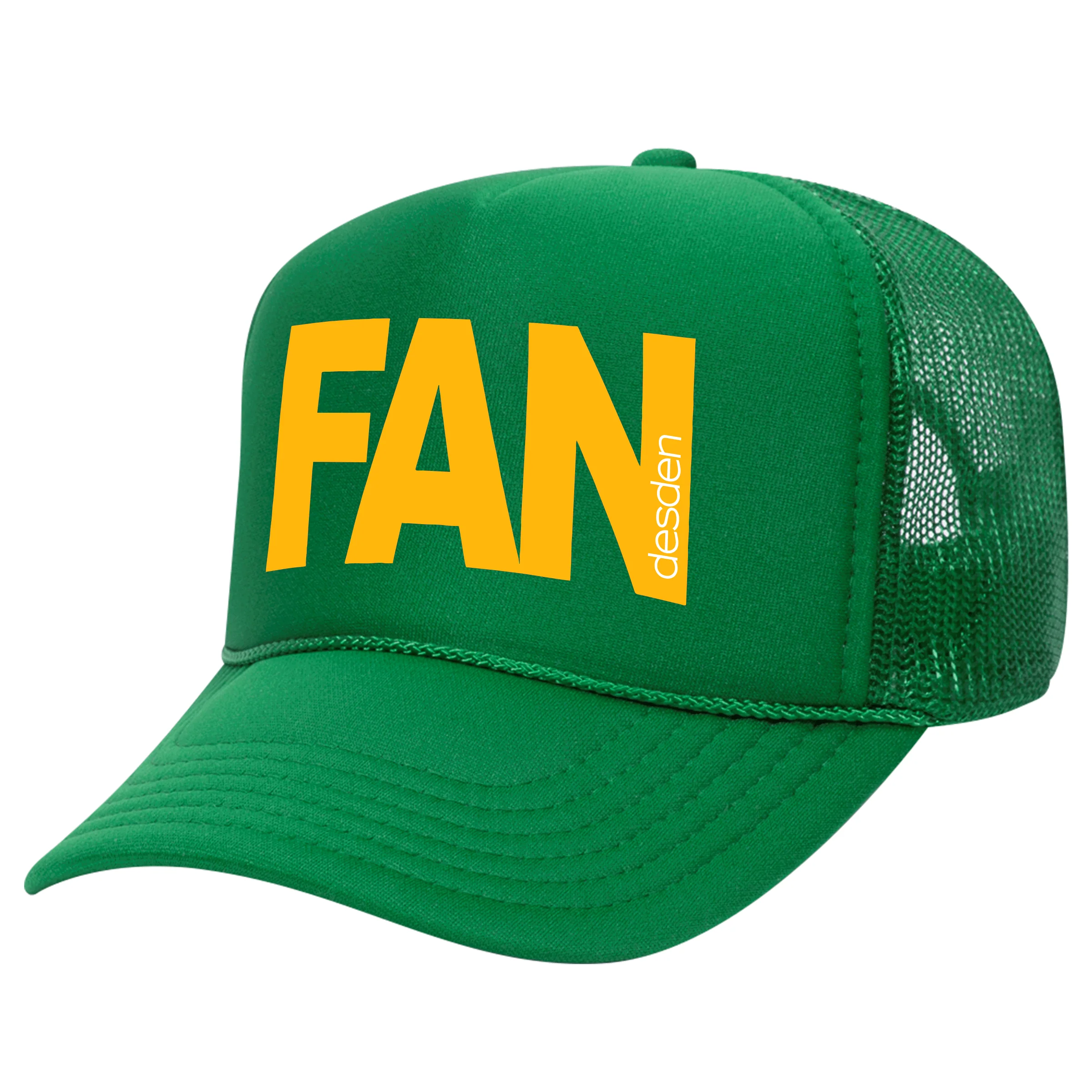Fan Cap - Green and Gold