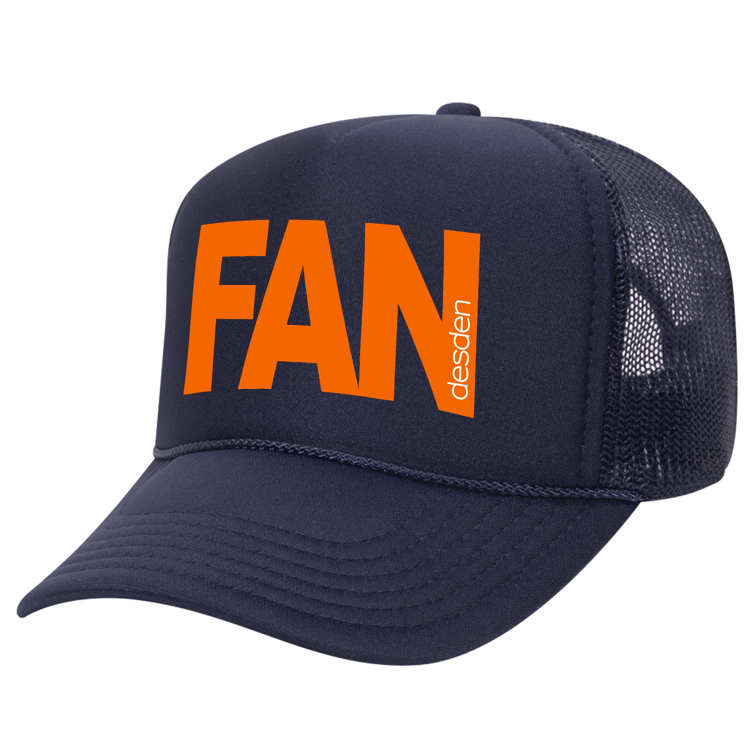 Fan Cap - Navy and Orange