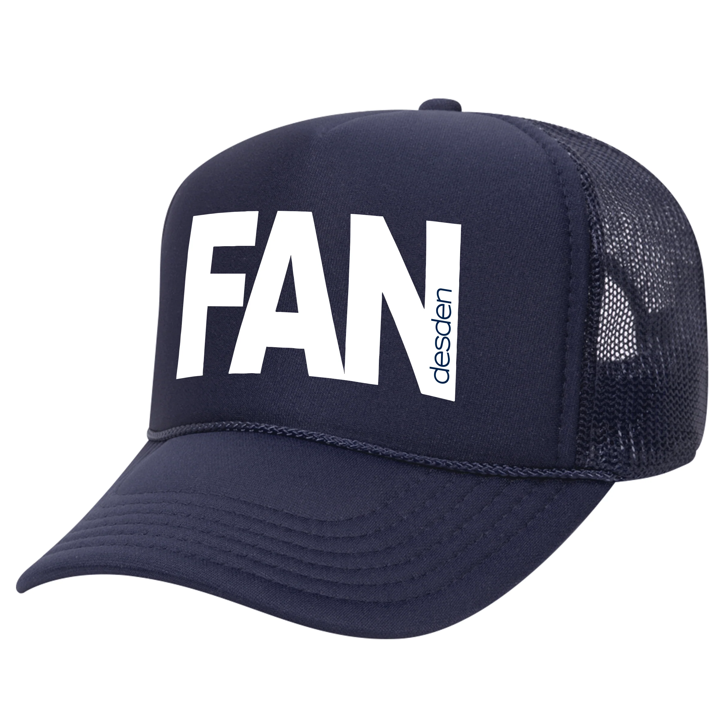 Fan Cap - Navy and White