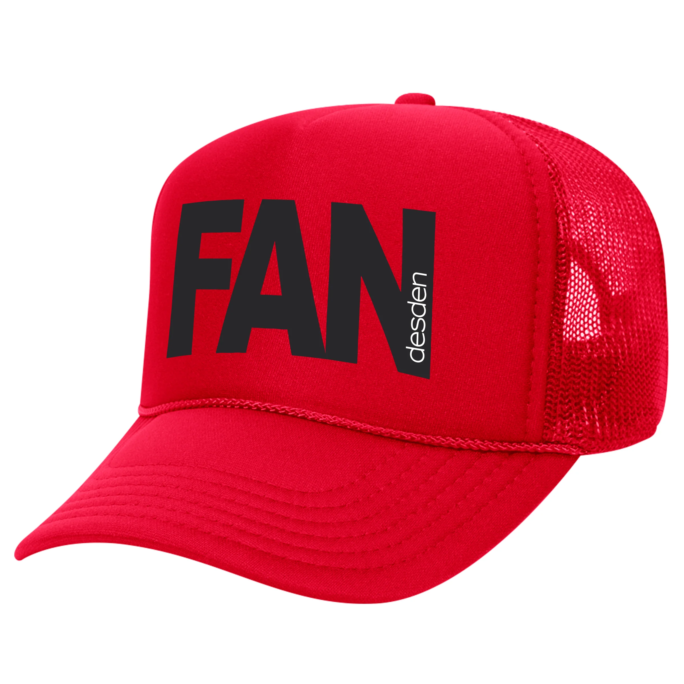 Fan Cap - Red and Black