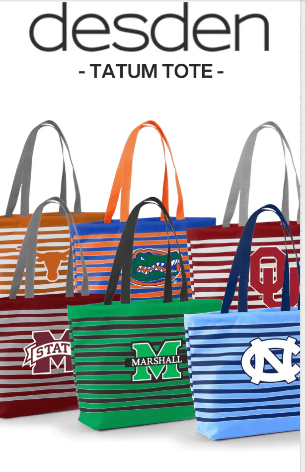 Tatum Wavy Striped Tote - Leave a note and let us know your preferred team
