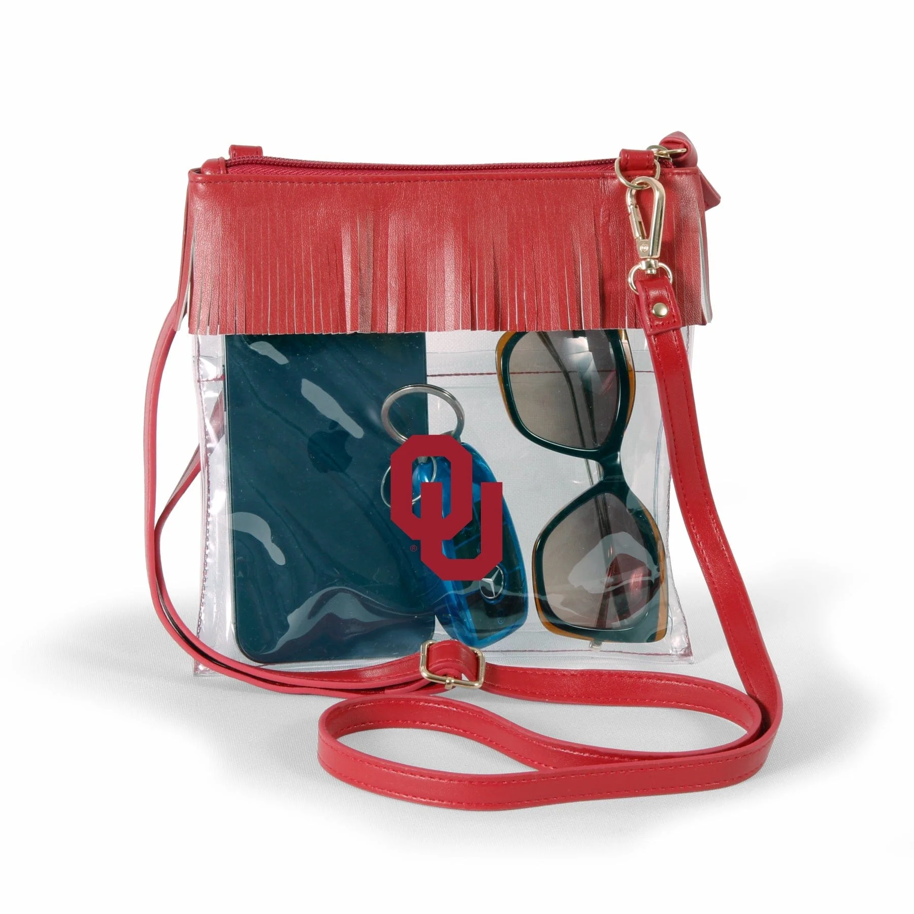 Oklahoma Clear crossbody with fringe by Desden