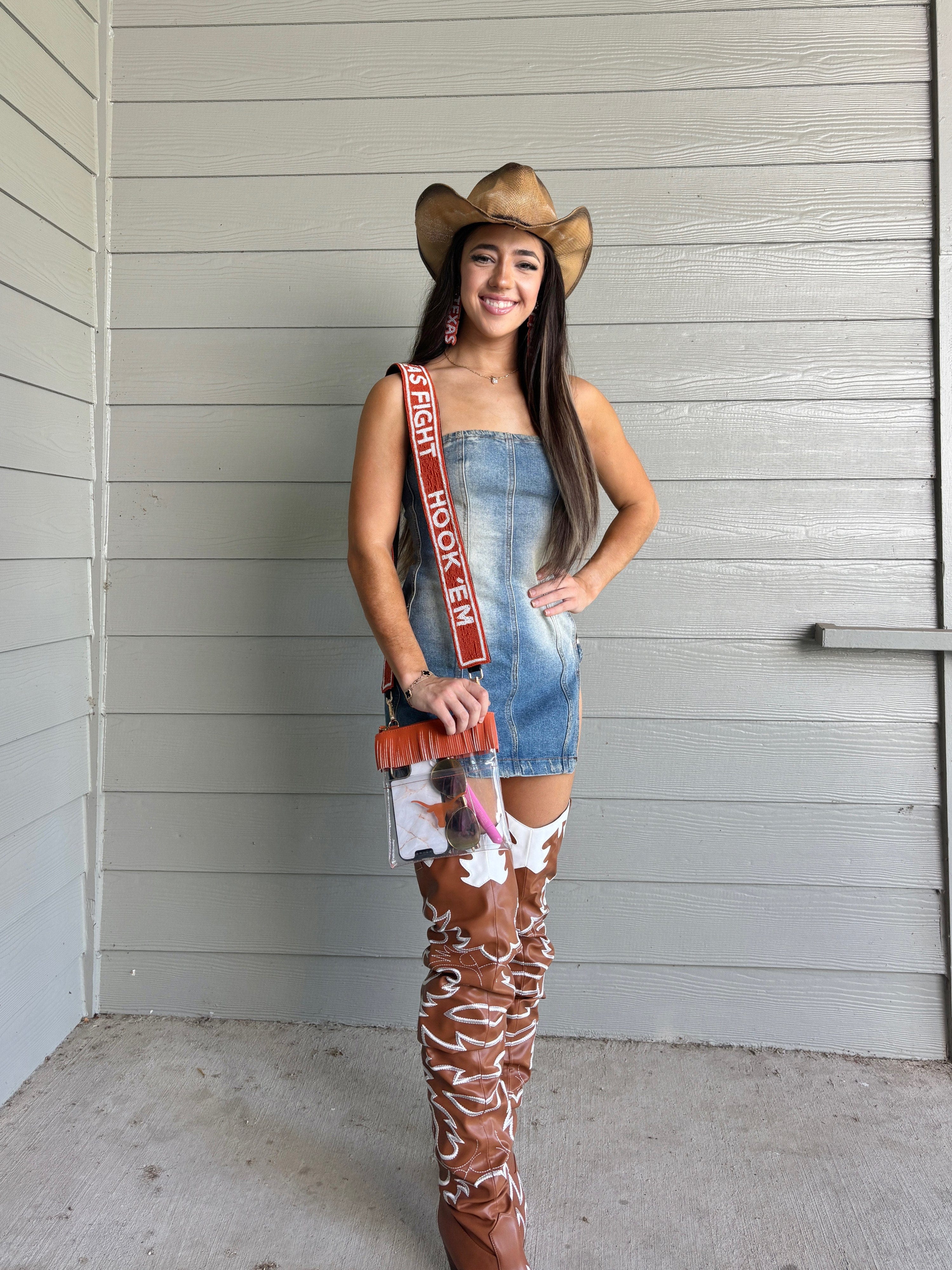 Texas Longhorns Clear crossbody with fringe by Desden - Image 2