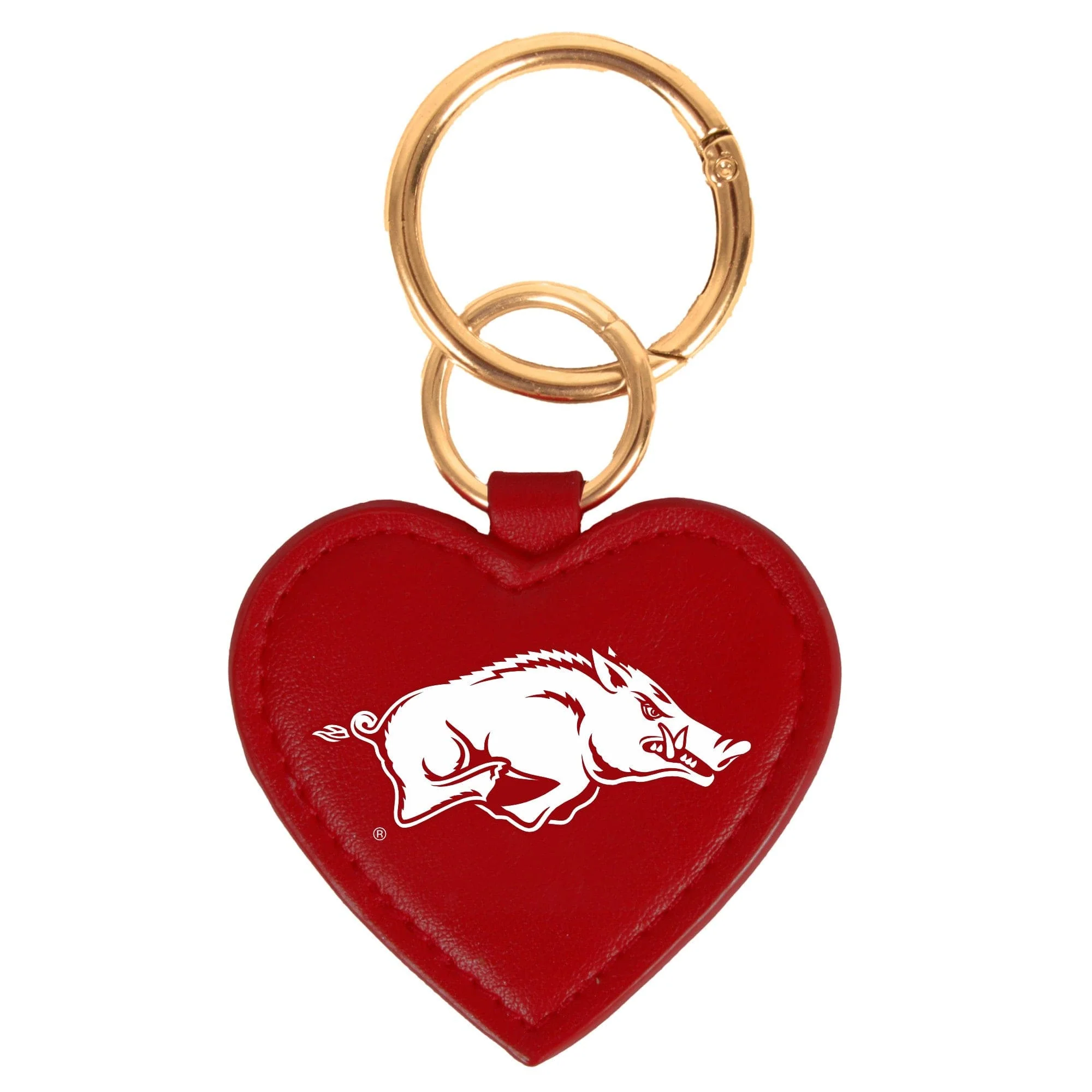 Arkansas Razorbacks Heart Key Ring/ Purse Charm by Desden