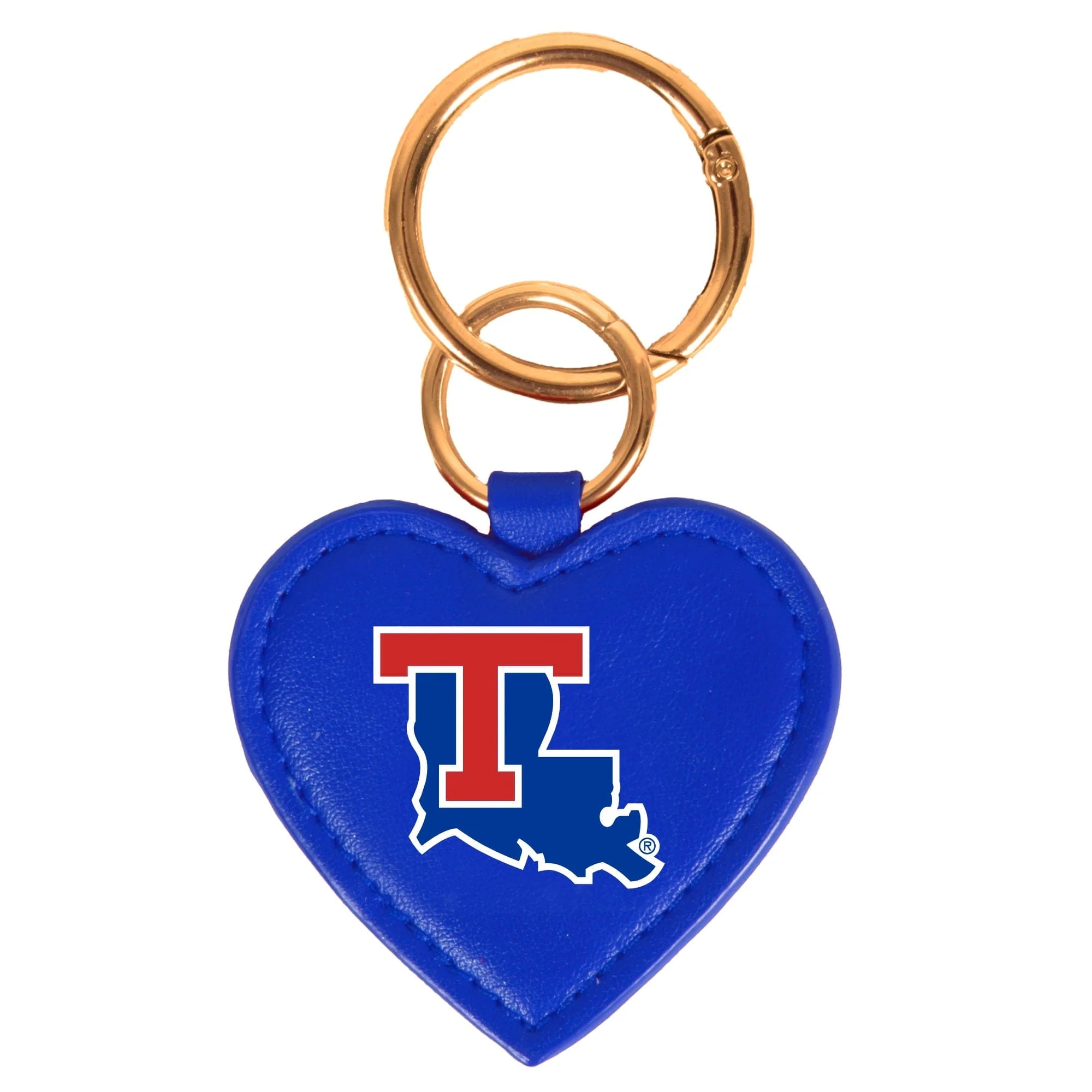 Louisiana Tech Bulldogs Heart Purse Charm/ Key Ring by Desden