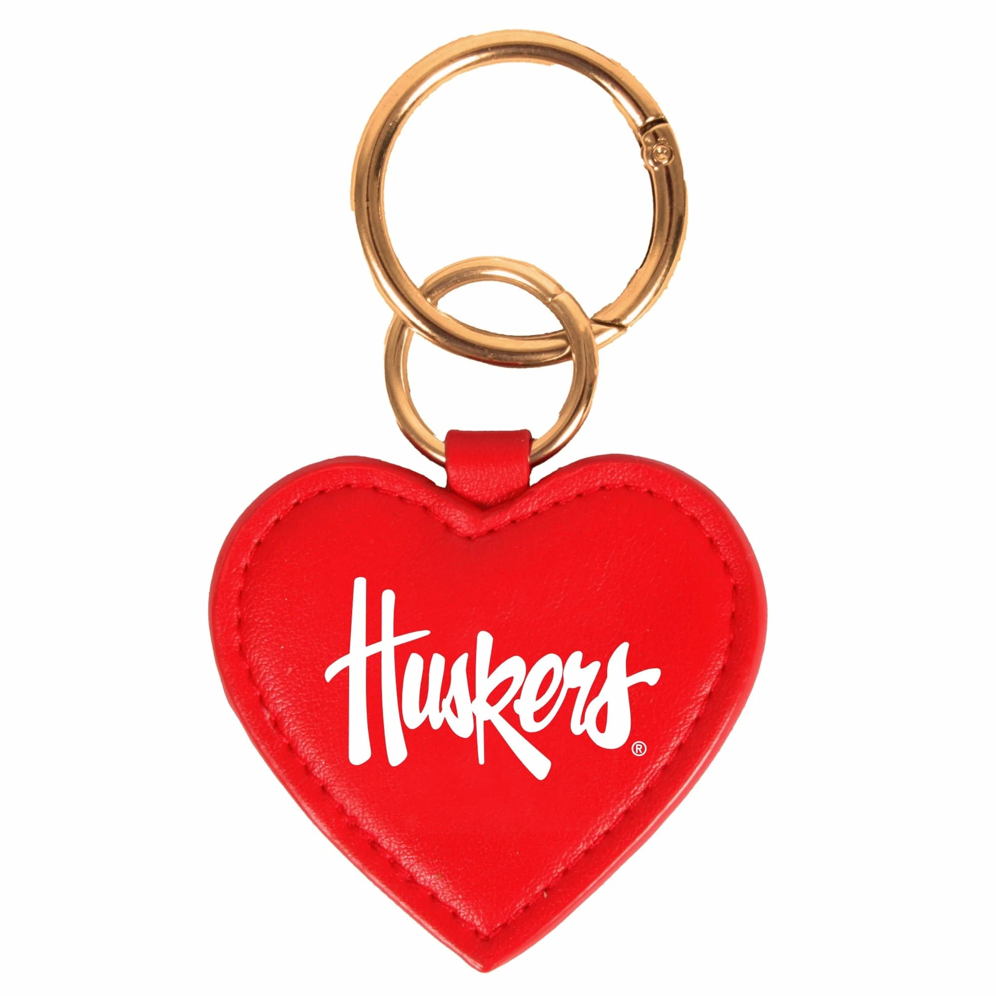 Nebraska Cornhuskers Heart Purse Charm/ Key Ring by Desden