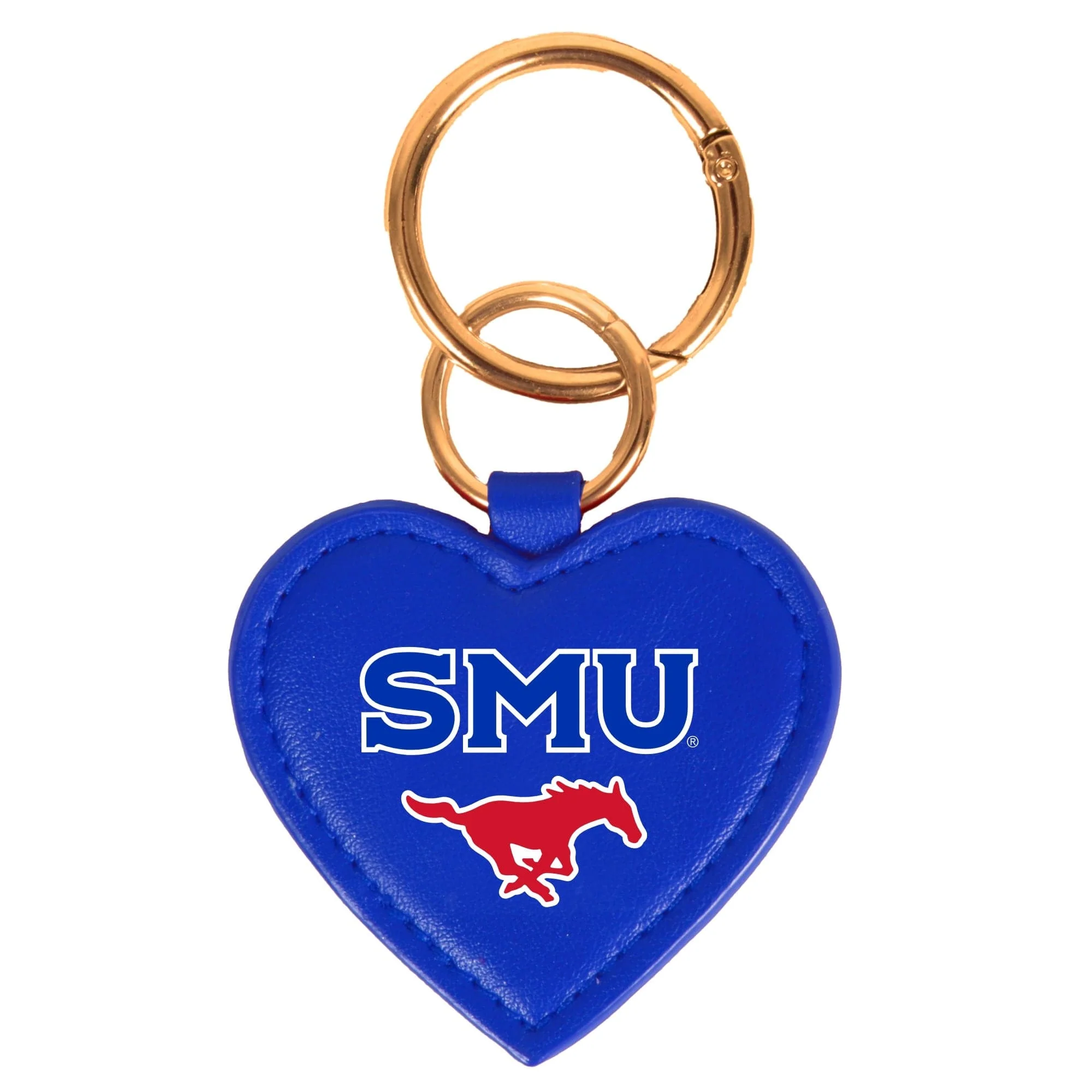 SMU Mustangs Heart Purse Charm/ Key Ring by Desden