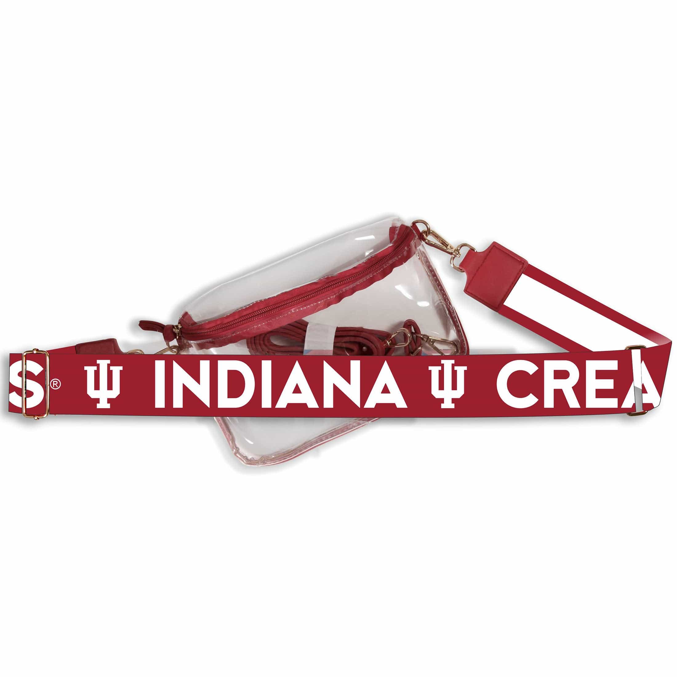 Indiana Hailey Clear Sling Bag with Logo Strap by Desden