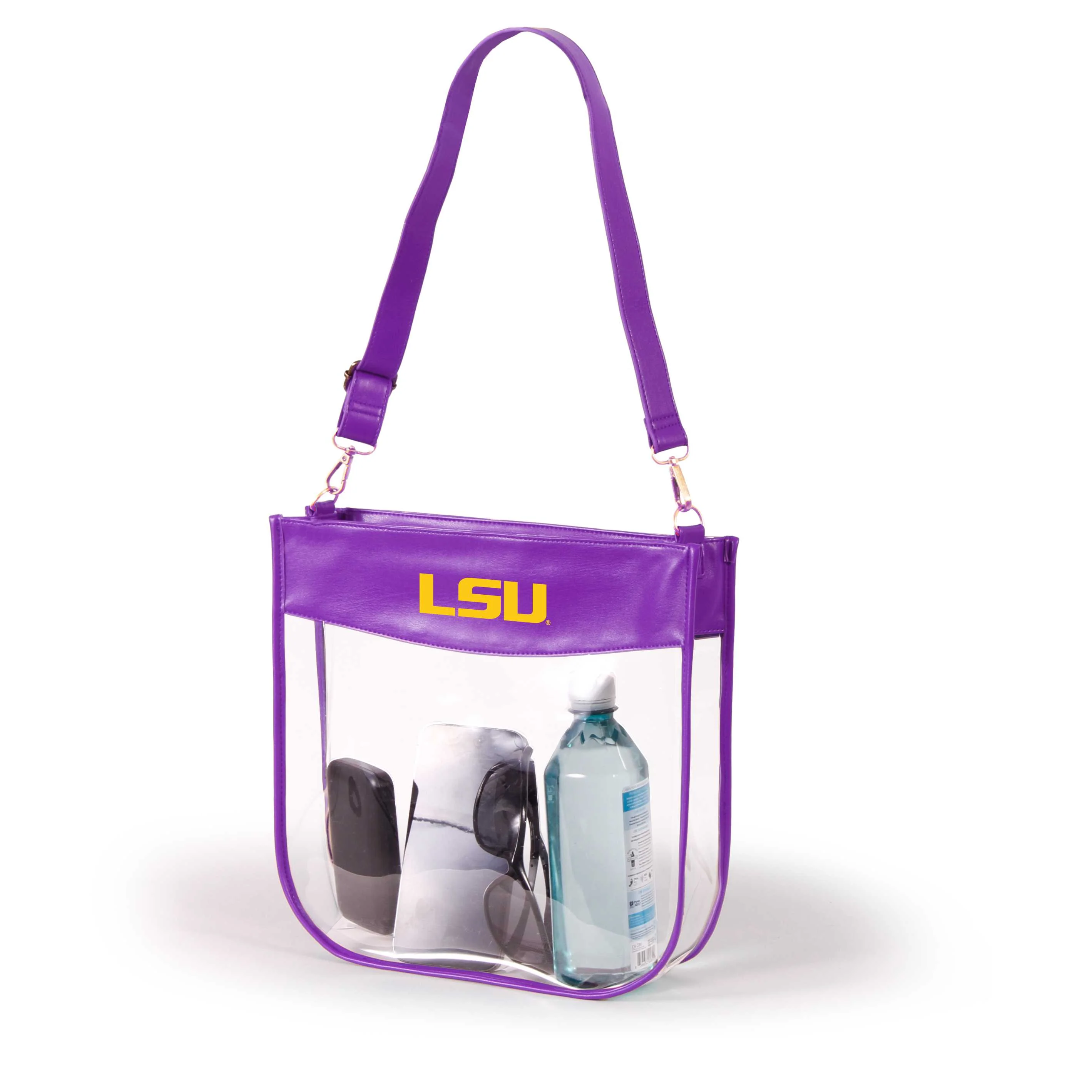 LSU Large Clear Purse with Zipper  by Desden
