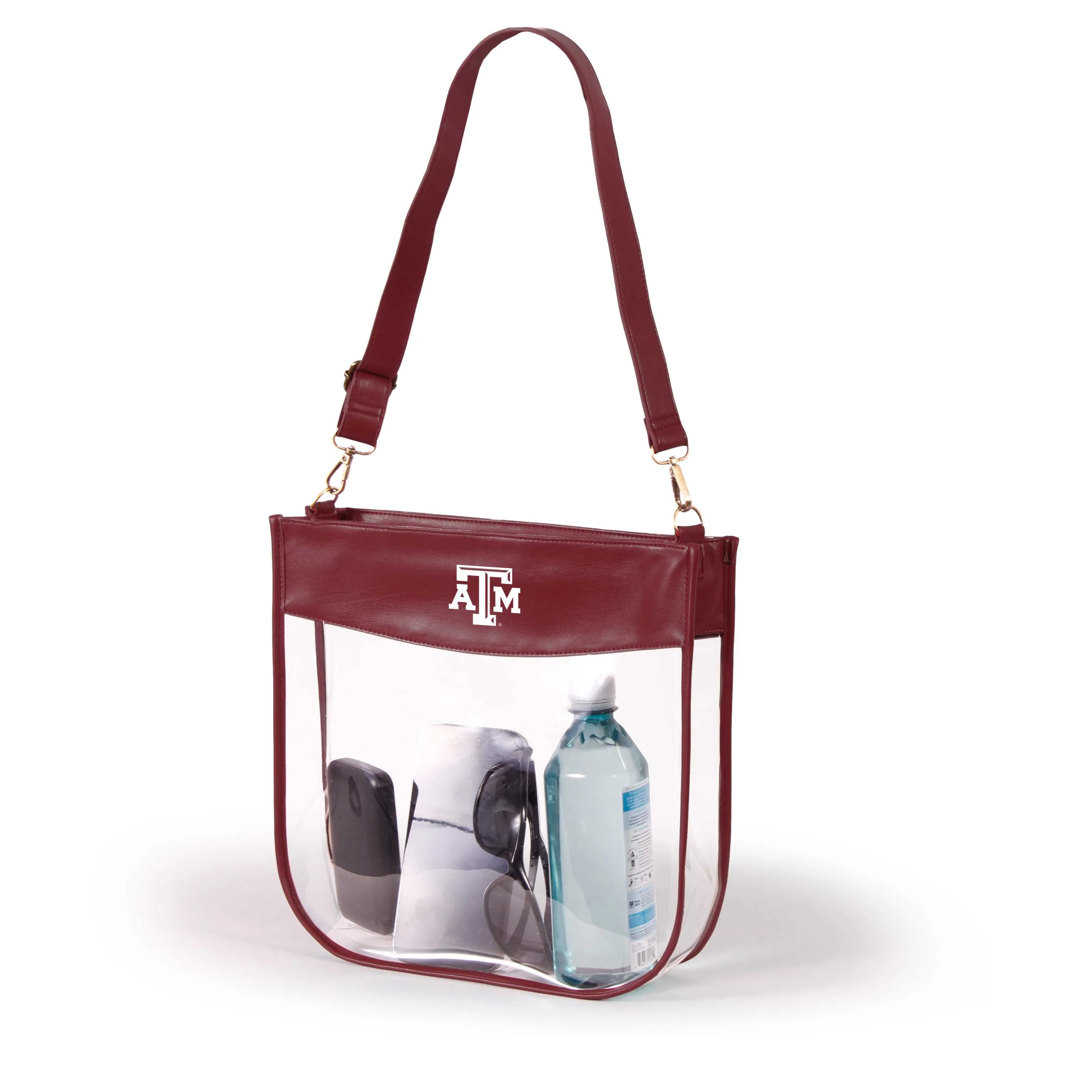 Texas A&M Large Clear Purse with Zipper by Desden