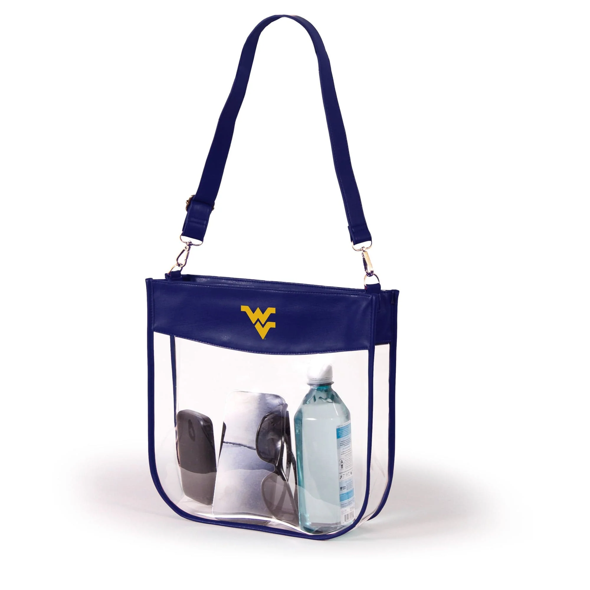 West Virginia Large Clear Purse with Zipper  by Desden