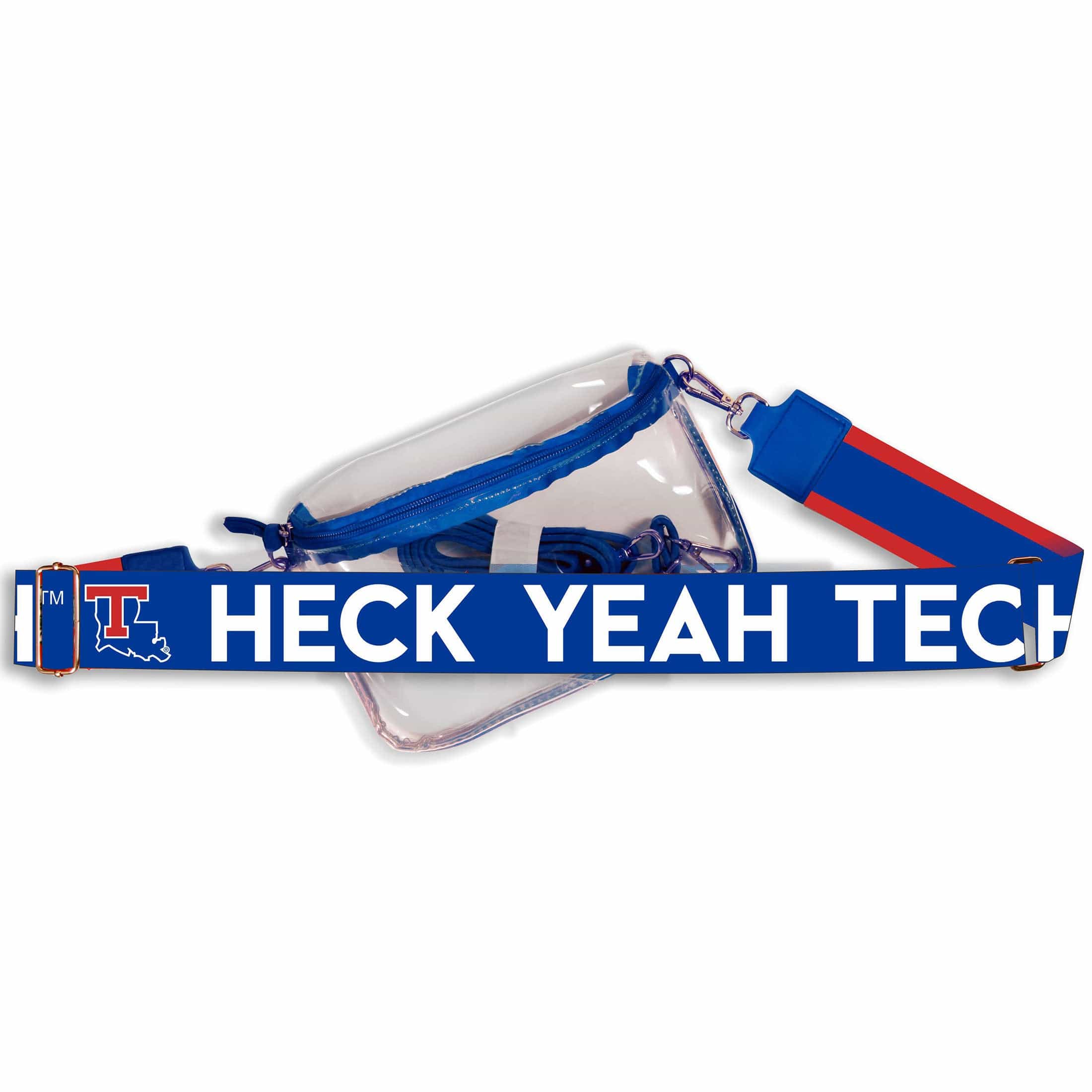 Louisiana Tech Hailey Clear Sling Bag with Logo Strap by Desden