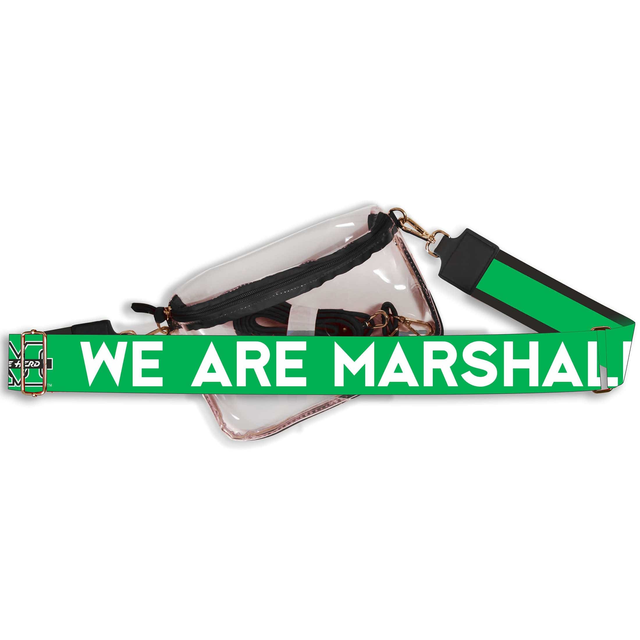 Marshall Hailey Clear Sling Bag with Logo Strap by Desden