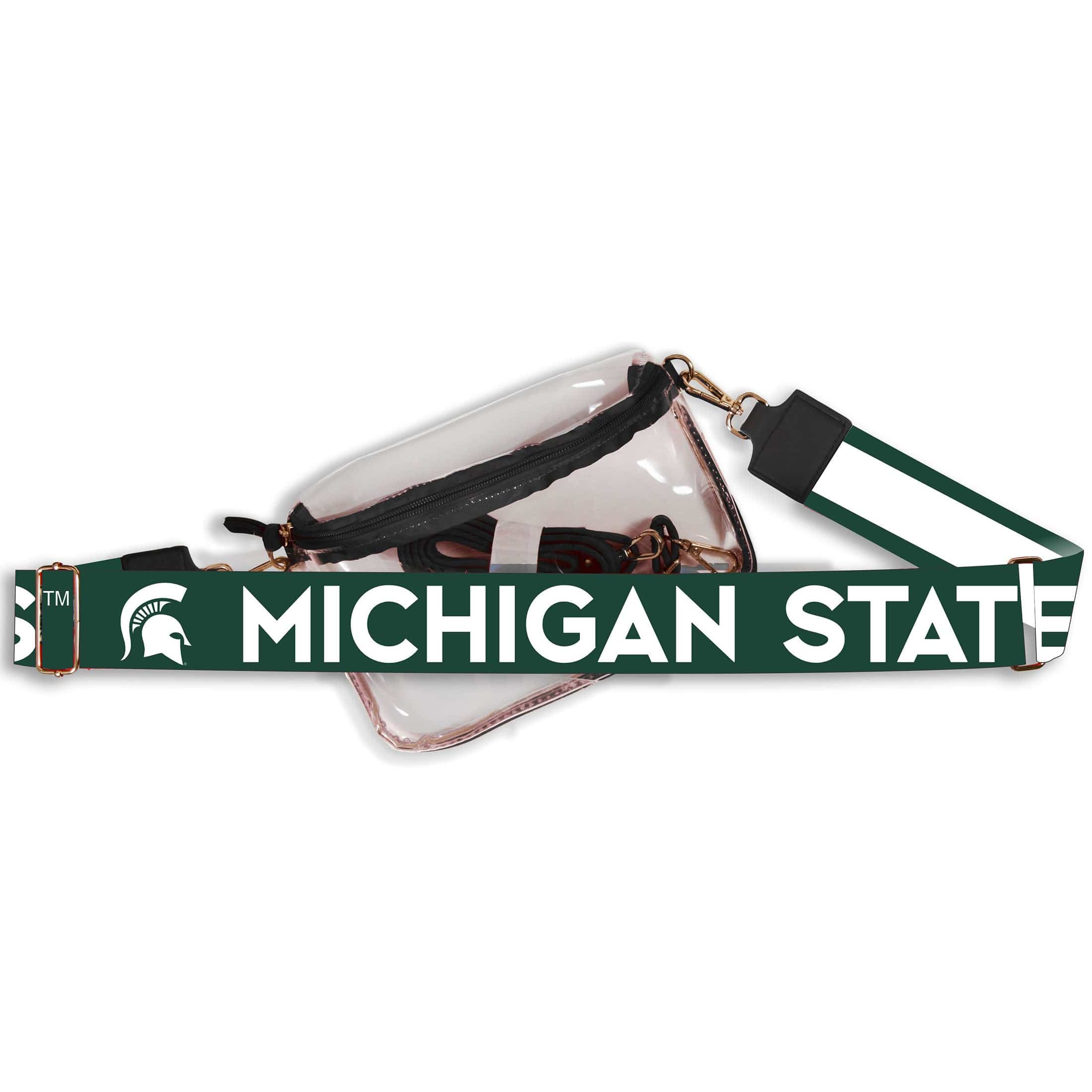 Michigan State Hailey Clear Sling Bag with Logo Strap by Desden
