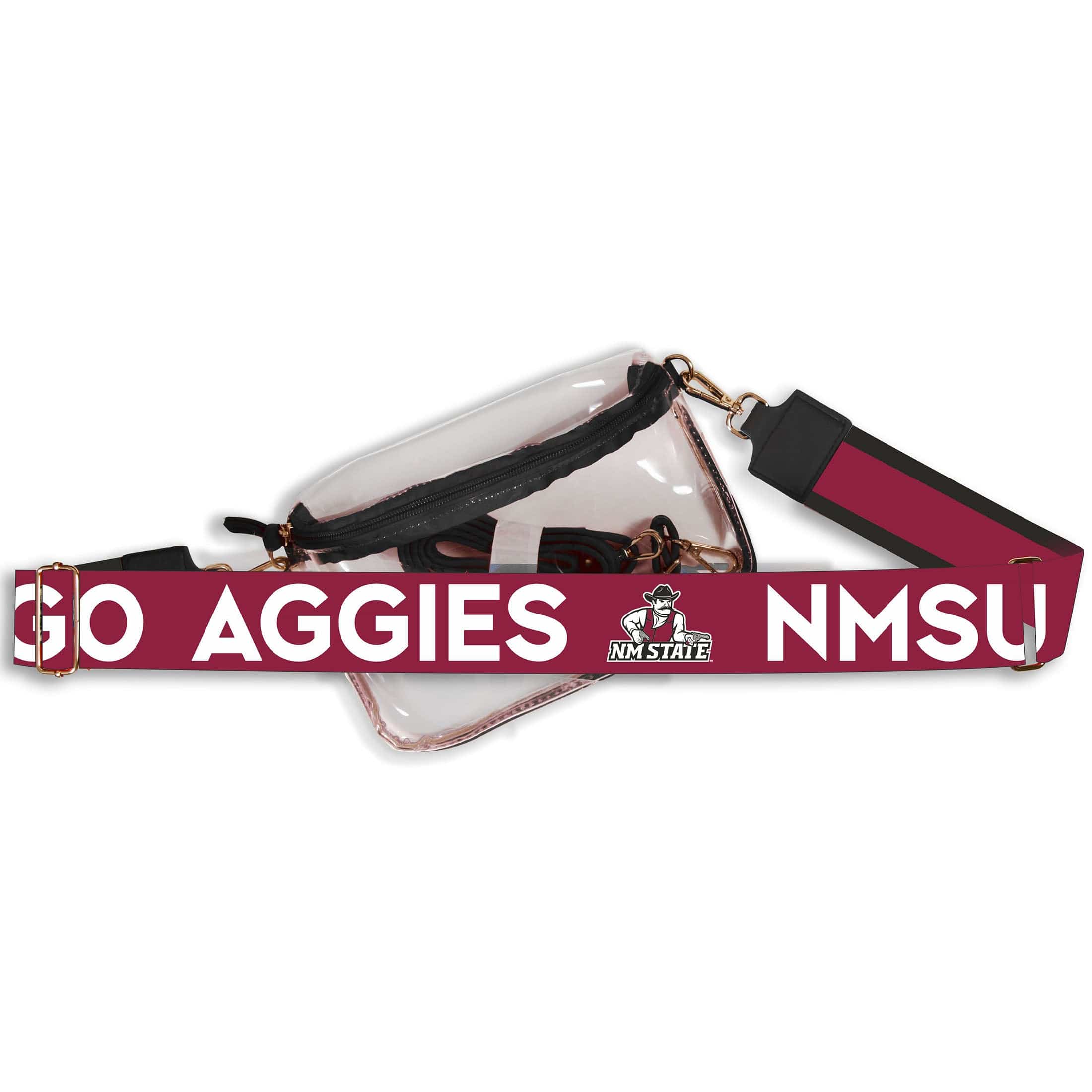 New Mexico State Hailey Clear Sling Bag with Logo Strap by Desden