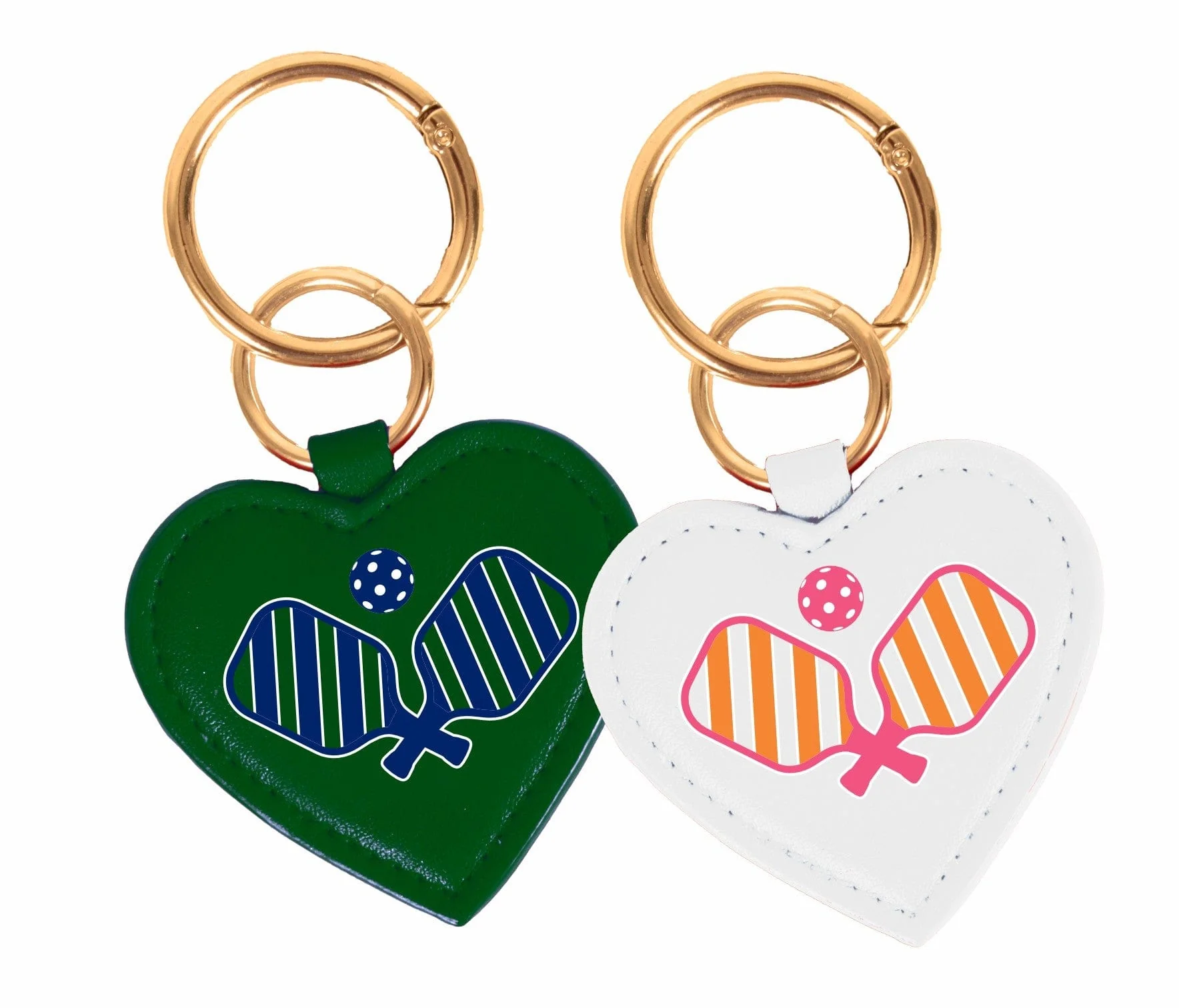 Pickleball Heart Purse Charm/Key Ring