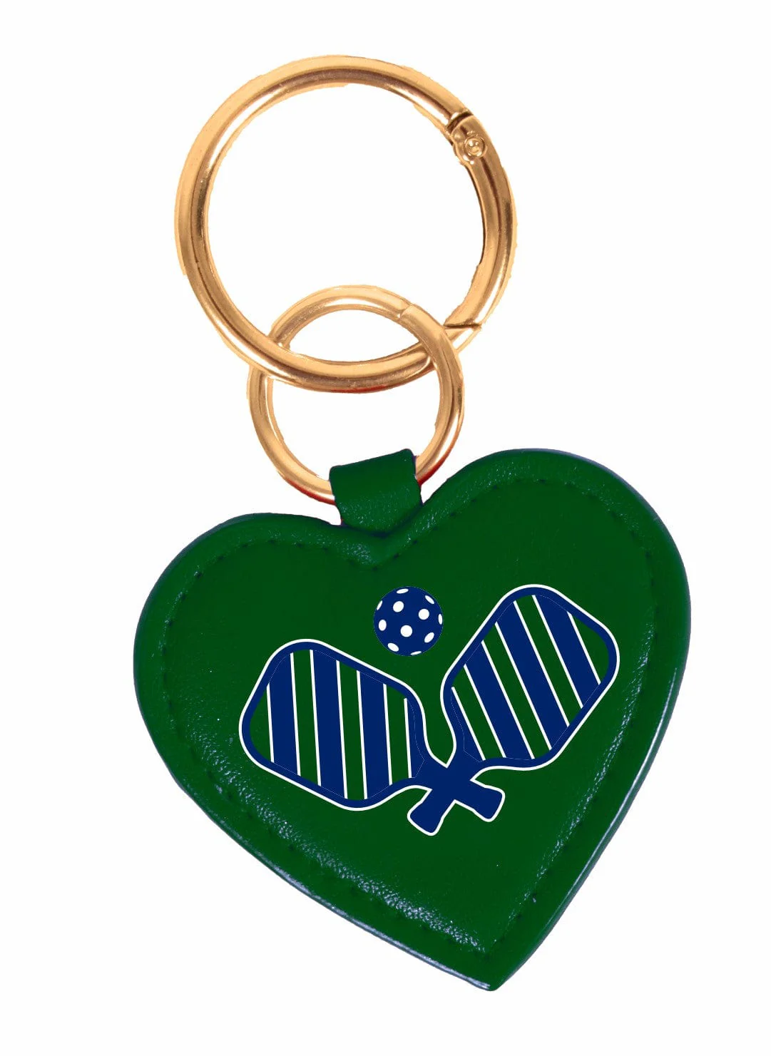 Pickleball Heart Purse Charm/Key Ring - Image 3