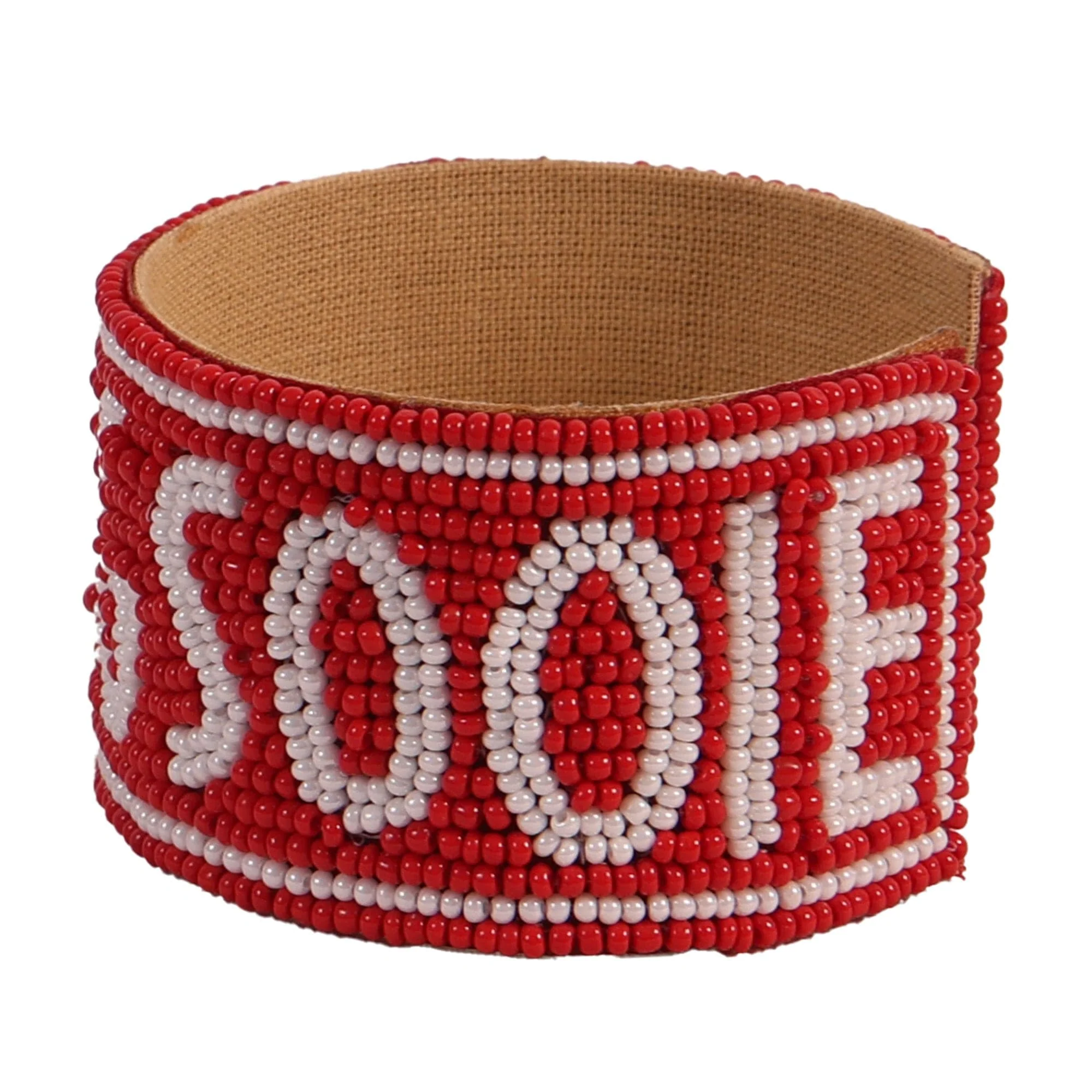 Arkansas Razorbacks Beaded Cuff in Crimson and White by Desden - Image 4