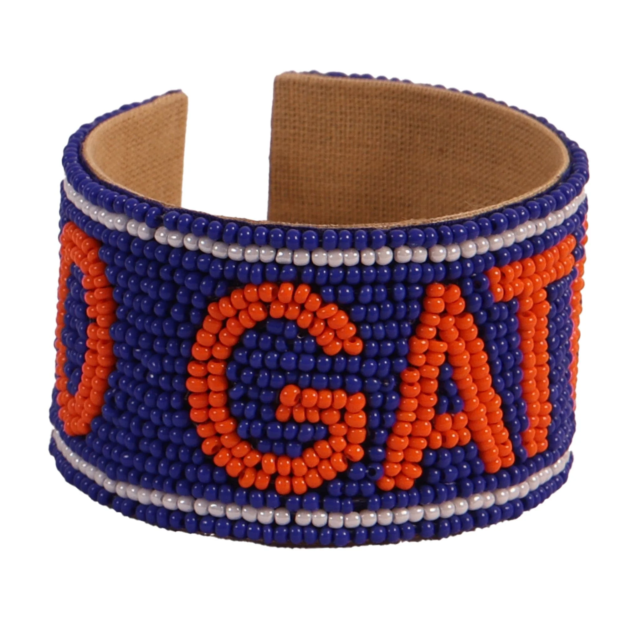 Florida Go Gators Beaded Cuff in Royal and Orange by Desden - Image 3