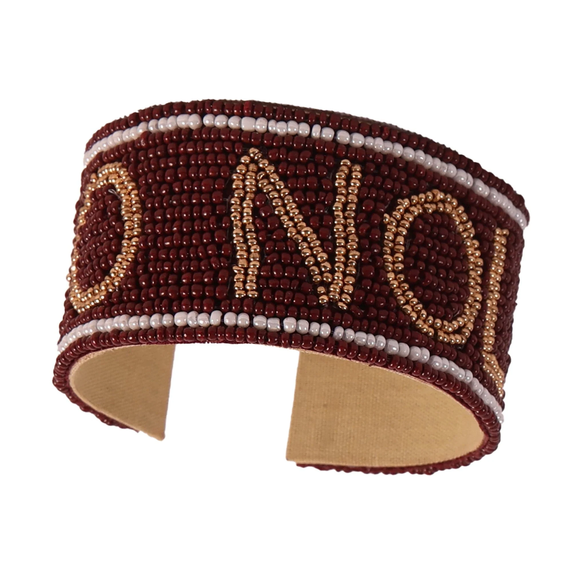 Florida State FSU Go Noles Beaded Cuff in Garnet and Gold by Desden