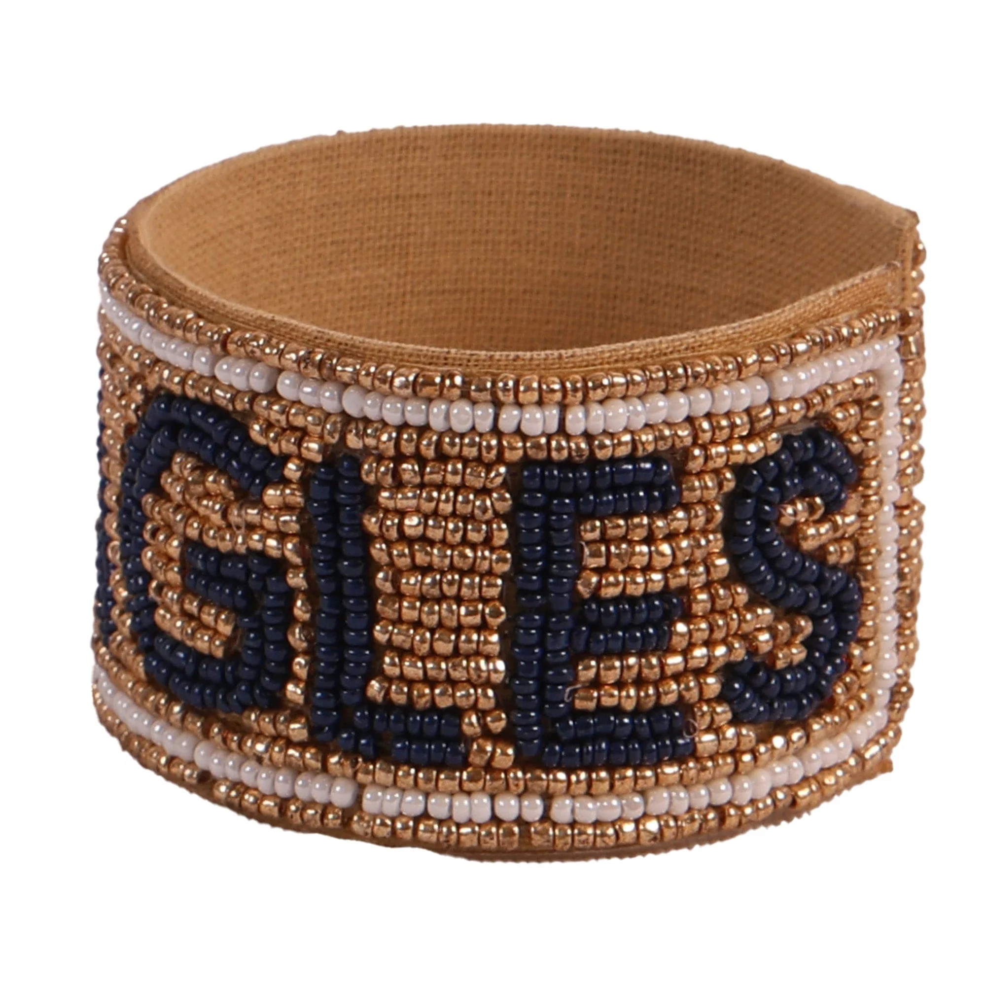 Georgia Southern Go Eagles Beaded Cuff in Navy and Gold by Desden - Image 4